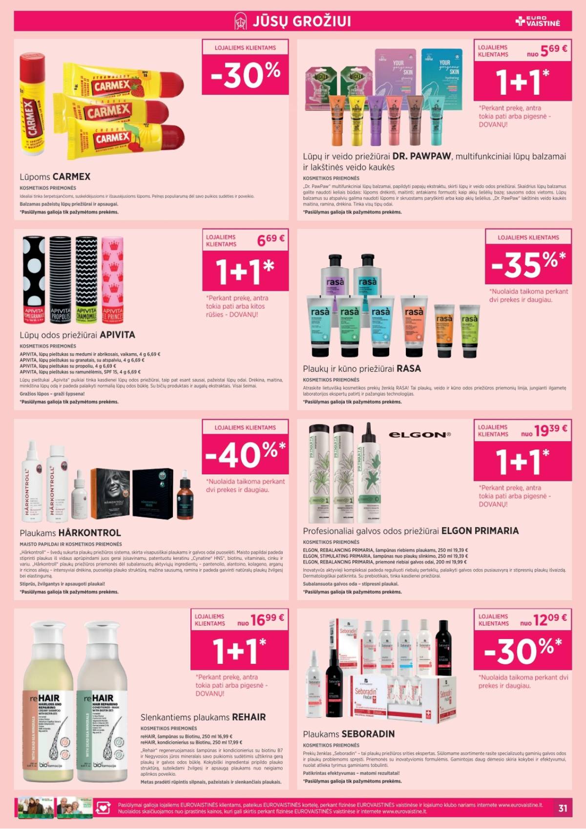 Eurovaistinė - Eurovaistinė akcijų leidinys | 2026-04-01 - 2026-04-30 31 puslapis