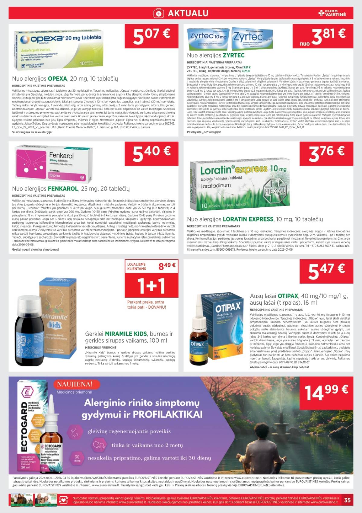 Eurovaistinė - Eurovaistinė akcijų leidinys | 2026-04-01 - 2026-04-30 35 puslapis