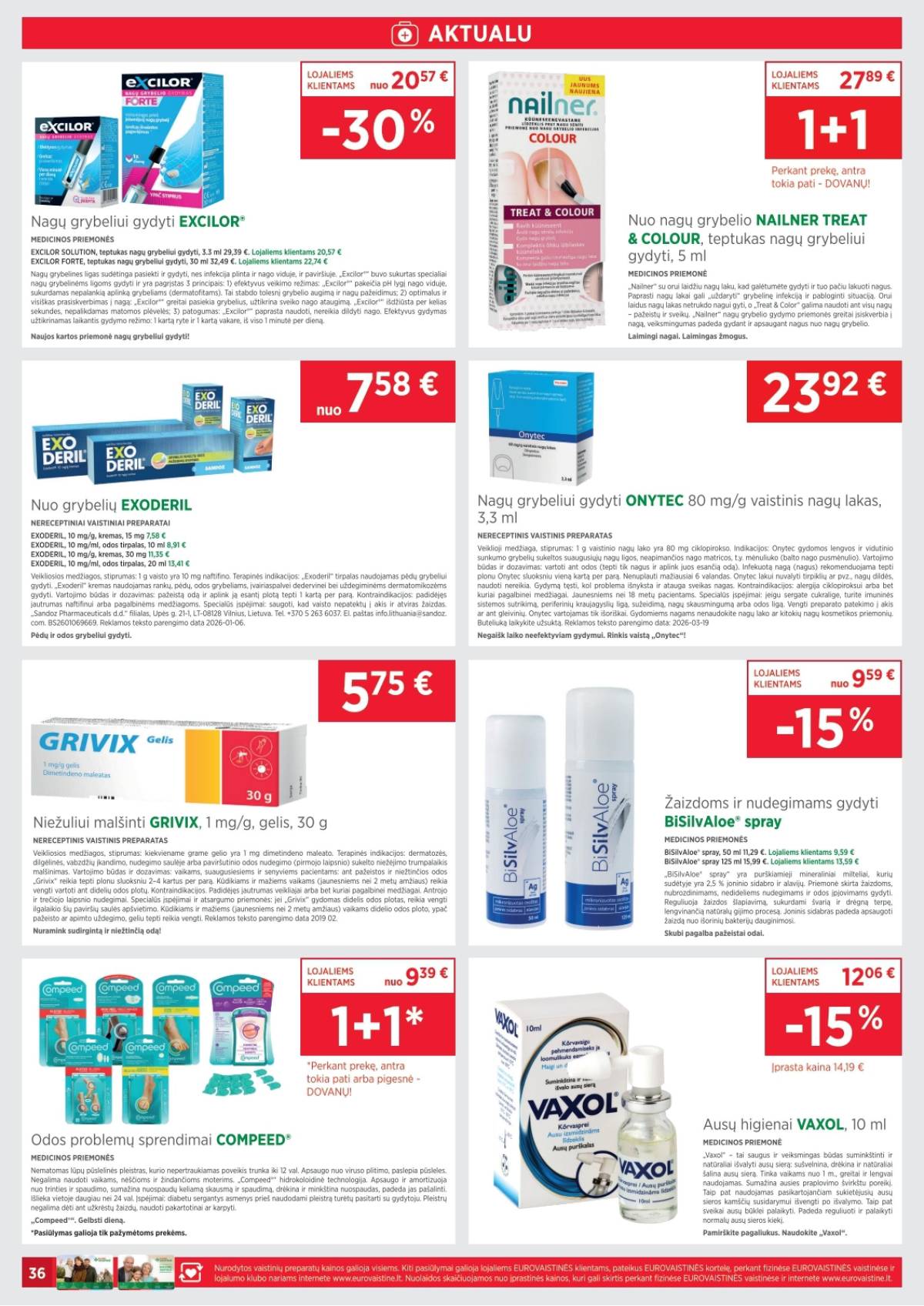 Eurovaistinė - Eurovaistinė akcijų leidinys | 2026-04-01 - 2026-04-30 36 puslapis