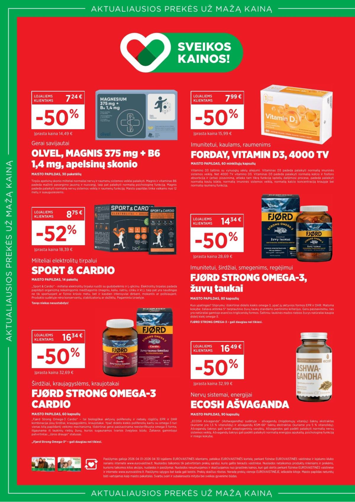 Eurovaistinė - Eurovaistinė akcijų leidinys | 2026-04-01 - 2026-04-30 6 puslapis