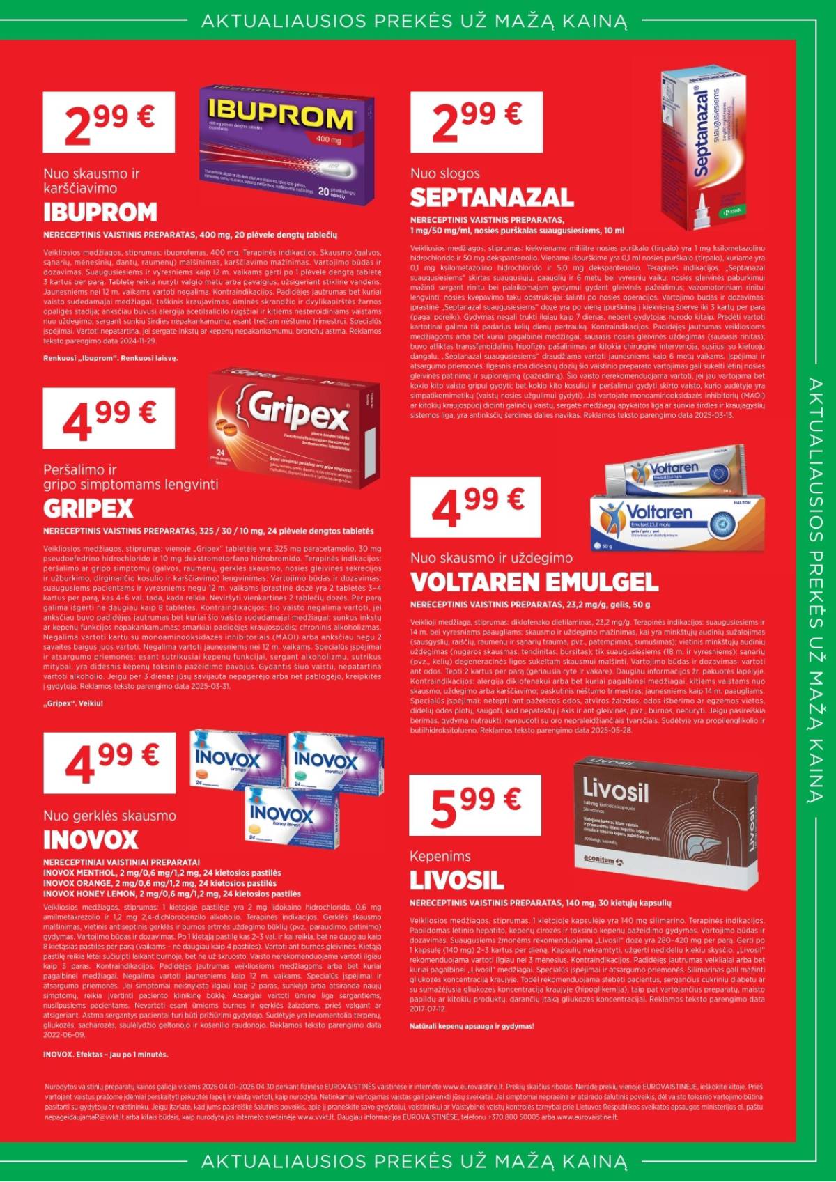 Eurovaistinė - Eurovaistinė akcijų leidinys | 2026-04-01 - 2026-04-30 7 puslapis