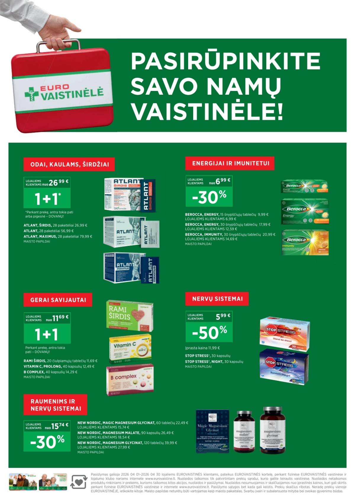 Eurovaistinė - Eurovaistinė akcijų leidinys | 2026-04-01 - 2026-04-30 9 puslapis