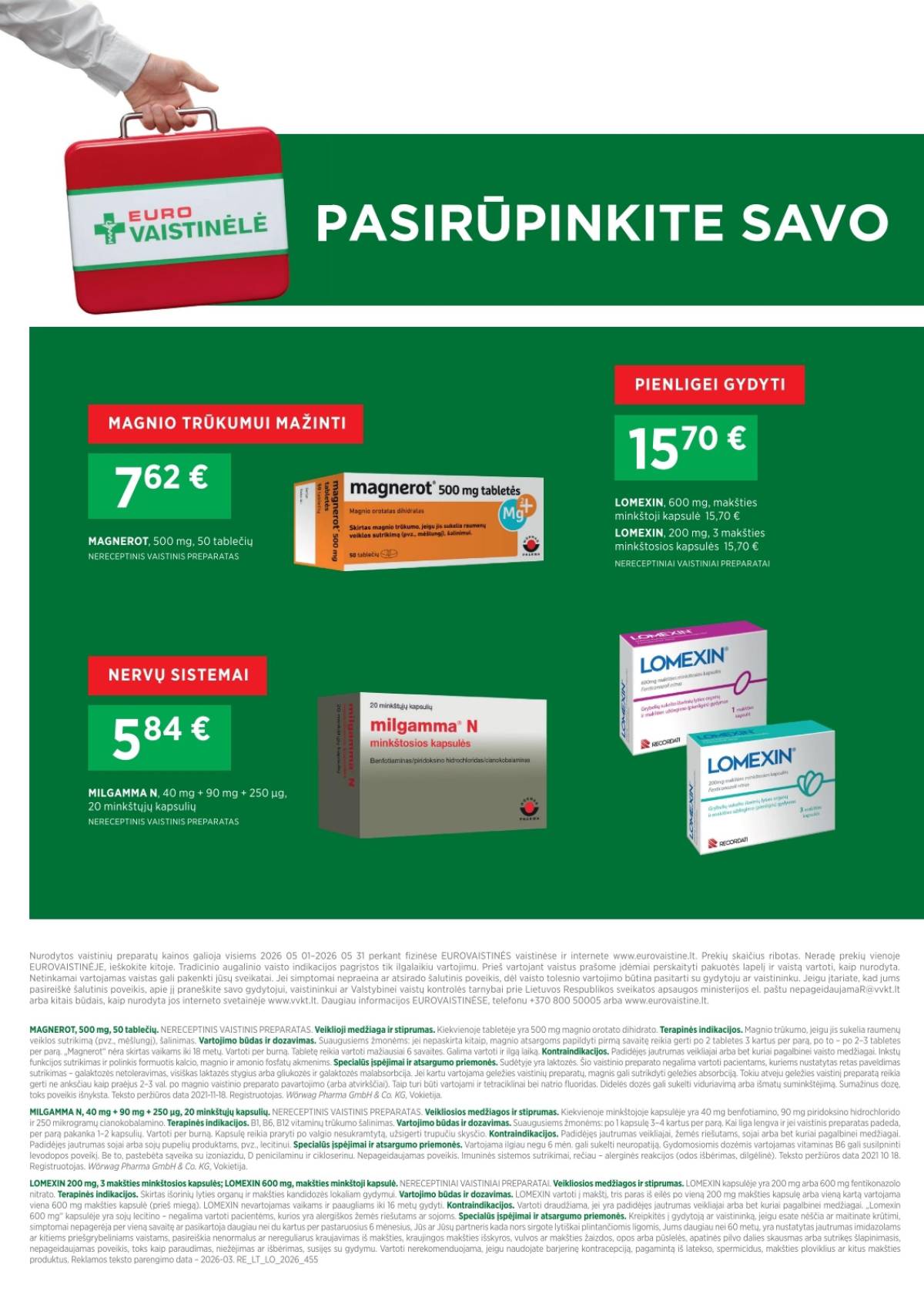 Eurovaistinė - EUROVAISTINĖ akcijų ir nuolaidų leidinys 2026-05-01 - 2026-05-31 6 puslapis