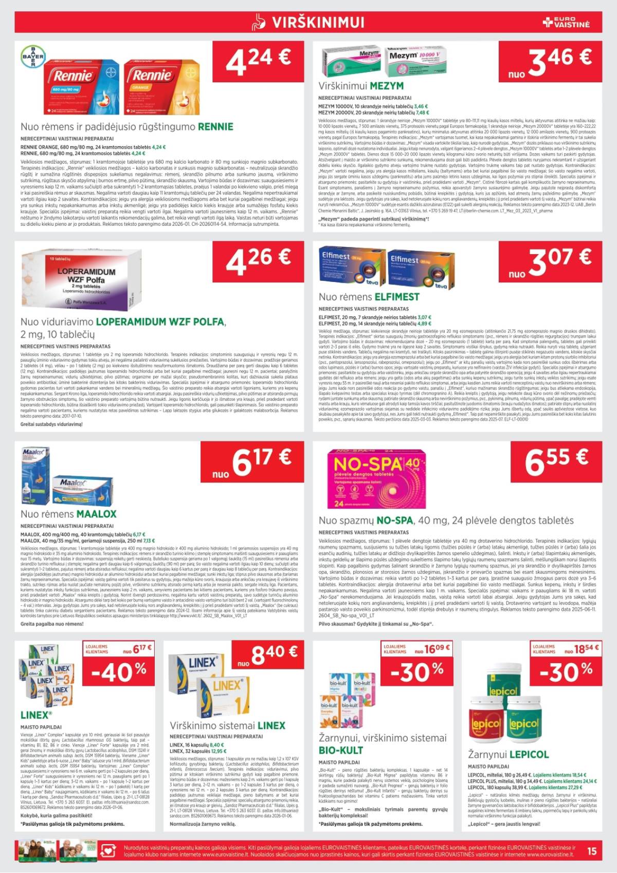 Eurovaistinė - Eurovaistinė akcijų leidinys | 2026-06-01 - 2026-06-30 15 puslapis
