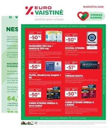 Eurovaistinė - Eurovaistinė rugpjūčio mėn. akcijų leidinys | 2026-08-01 - 2026-08-31 2026-08-01 – 2026-08-31