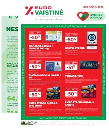 Eurovaistinė - Eurovaistinės akcijų leidinys 2026-09-01 – 2026-09-30
