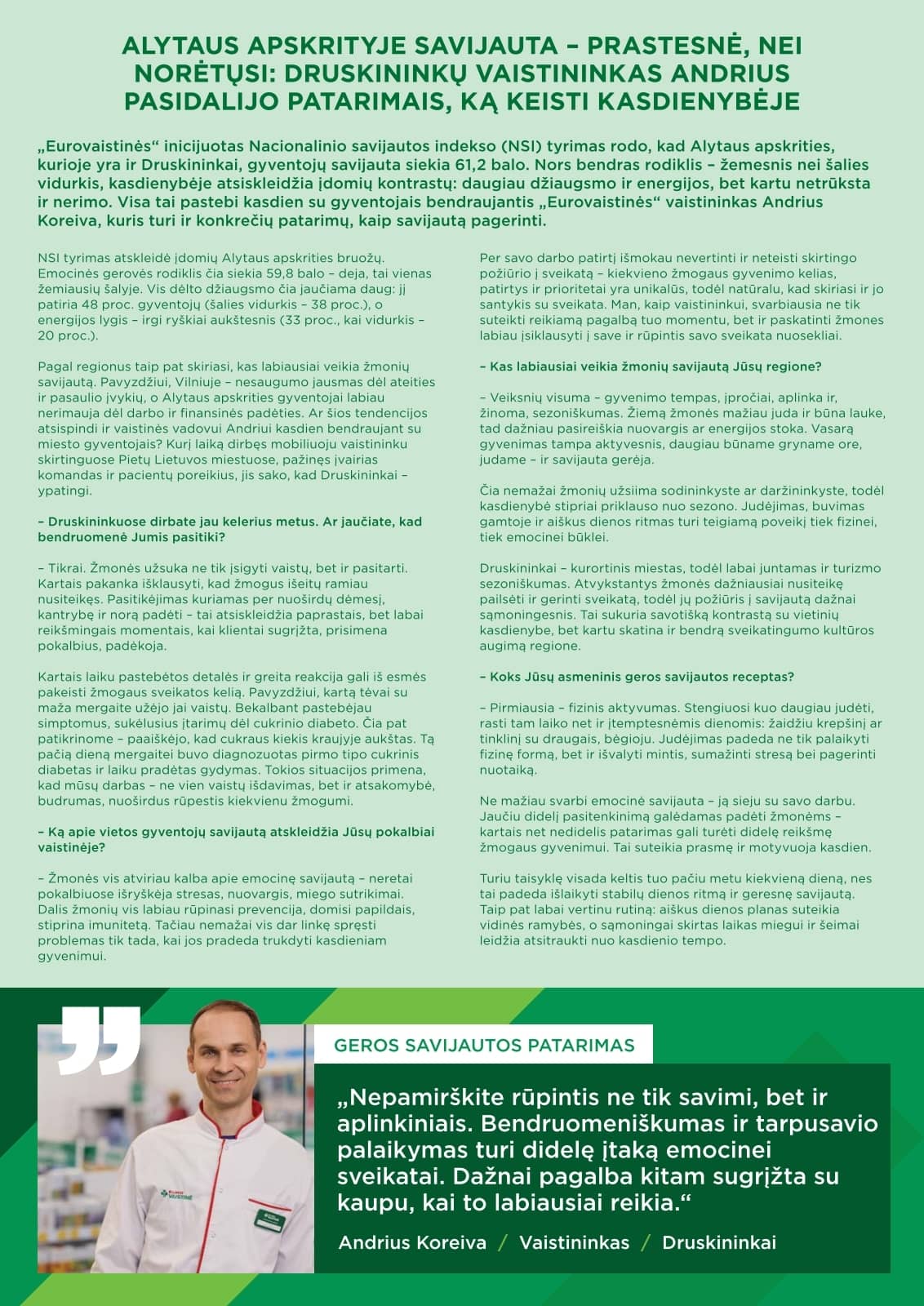 Eurovaistinė - Eurovaistinės akcijų leidinys 4 puslapis