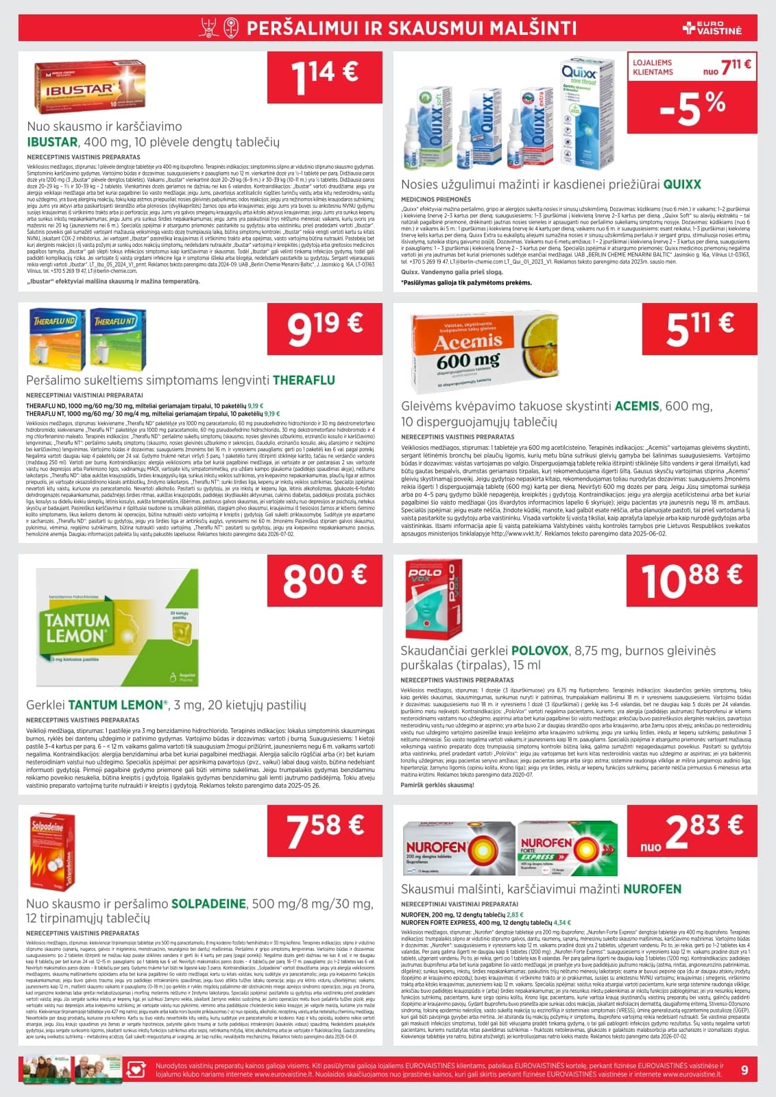 Eurovaistinė - Eurovaistinės akcijų leidinys 9 puslapis