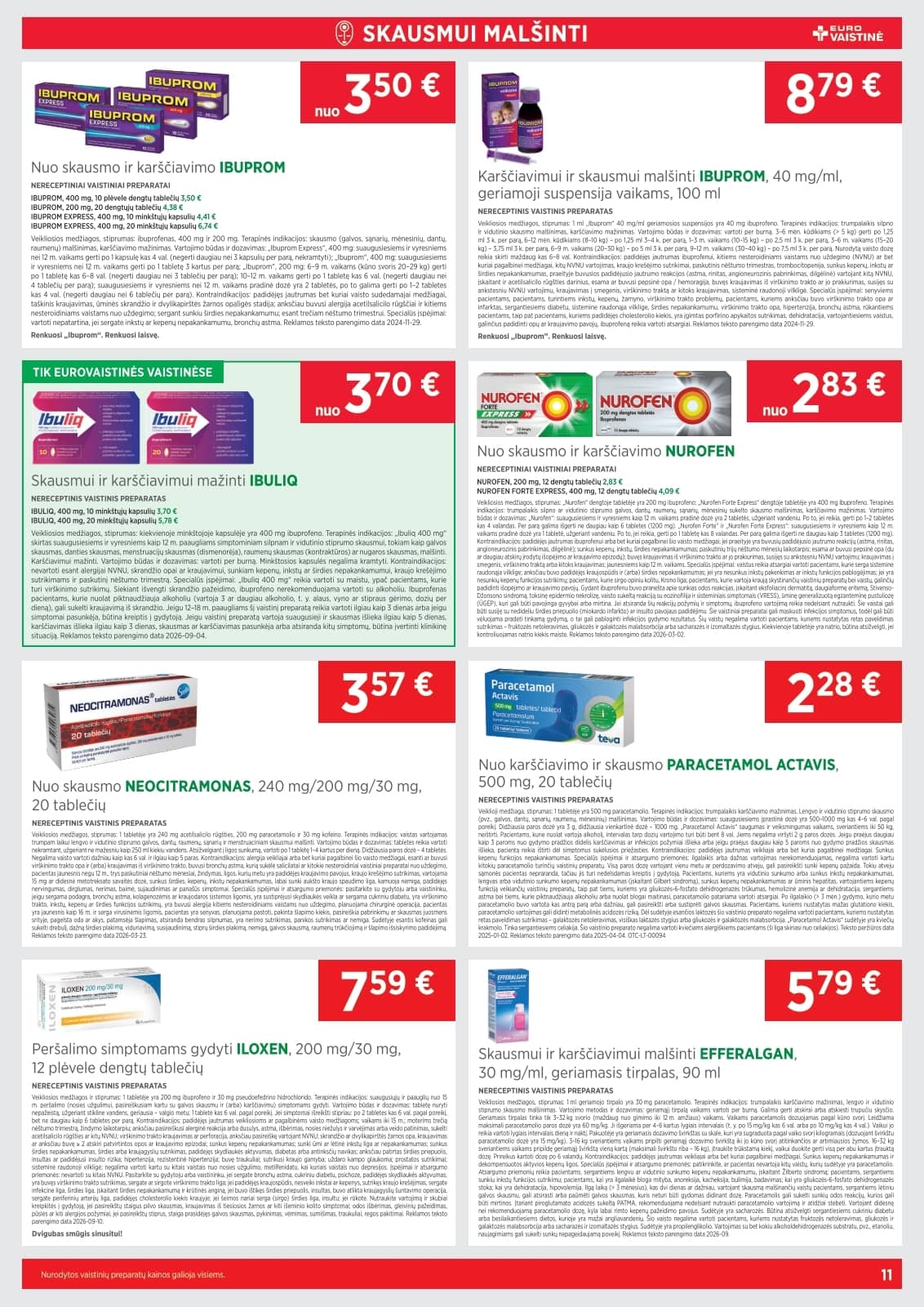 Eurovaistinė - Eurovaistinės akcijų leidinys 11 puslapis