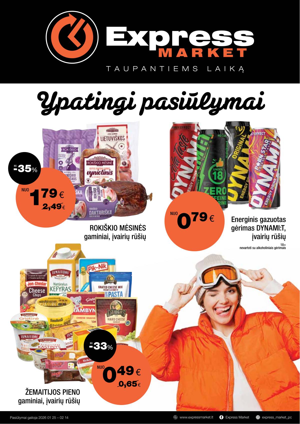 Express Market - Express Market akcijų leidinys 1 puslapis