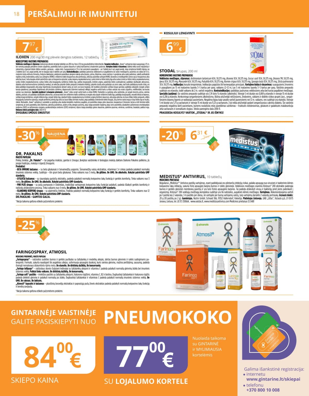 Gintarinė vaistinė - GINTARINĖS vaistinės akcijų leidinys 18 puslapis