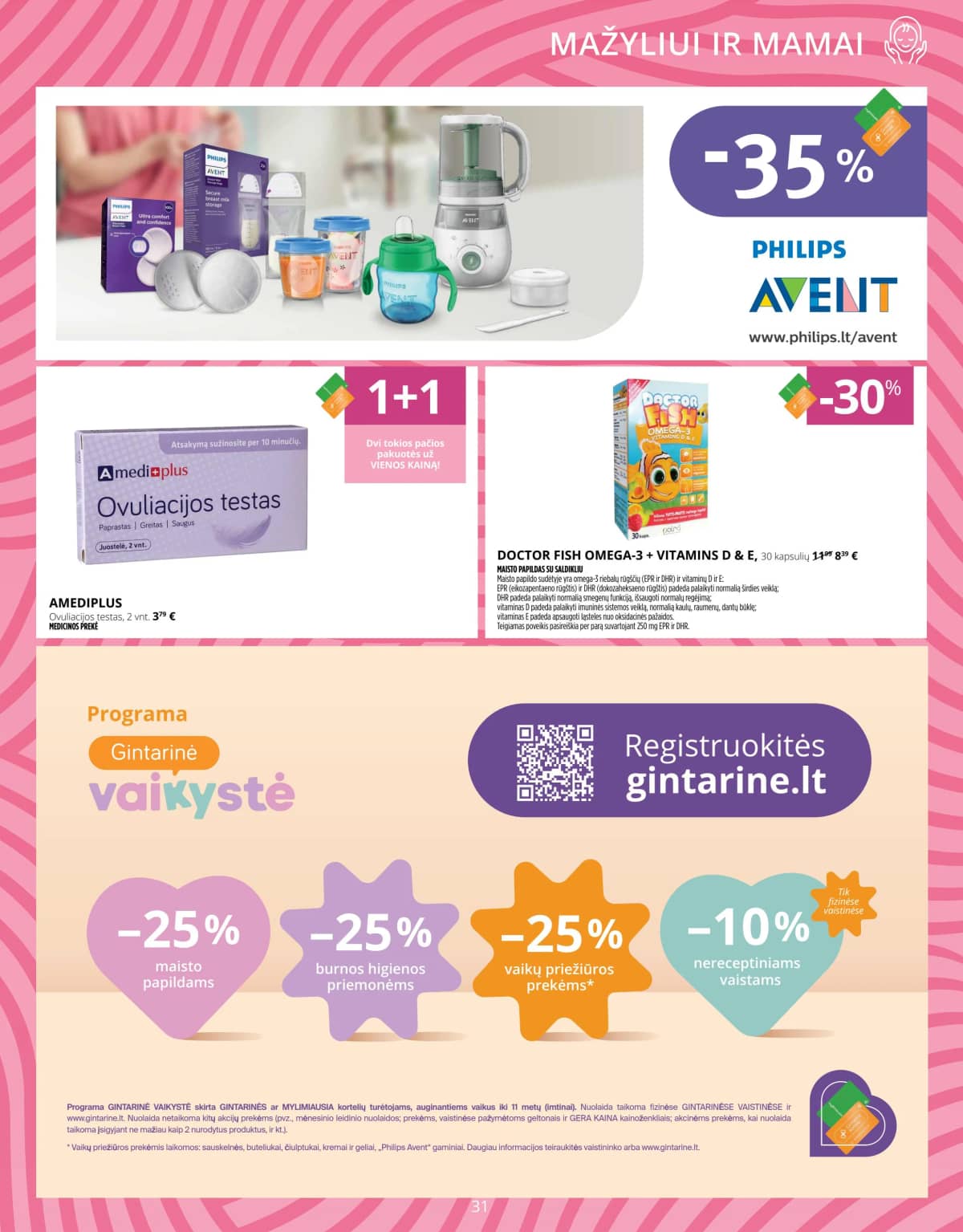 Gintarinė vaistinė - GINTARINĖS vaistinės akcijų leidinys 31 puslapis