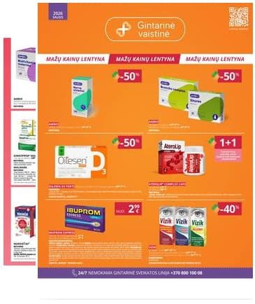 Gintarinė vaistinė - GINTARINĖS vaistinės akcijų leidinys 2026-01-01 – 2026-01-31