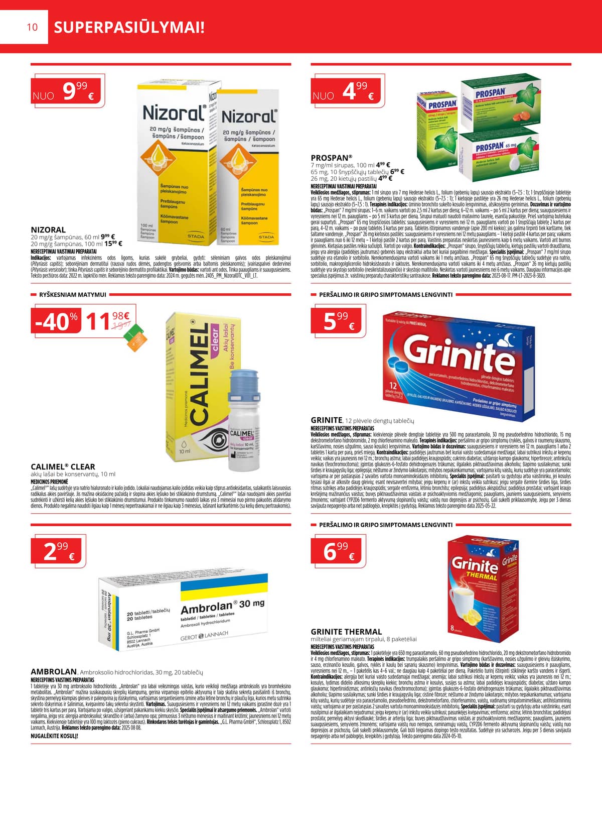 Gintarinė vaistinė - GINTARINĖS vaistinės akcijų leidinys 10 puslapis