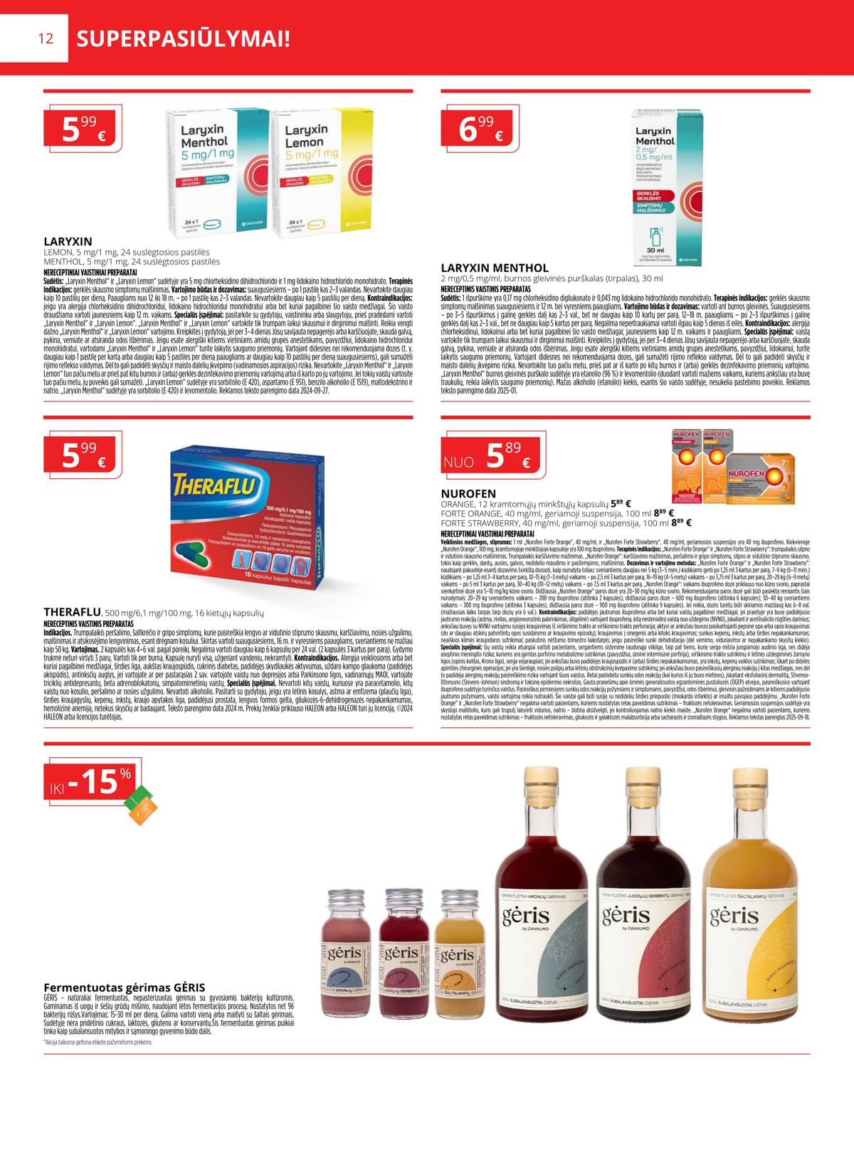 Gintarinė vaistinė - GINTARINĖS vaistinės akcijų leidinys 12 puslapis
