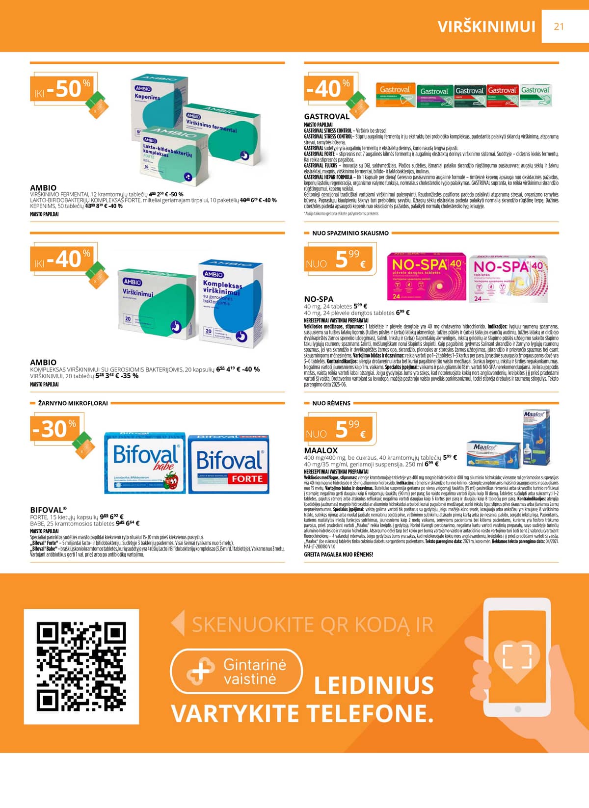 Gintarinė vaistinė - GINTARINĖS vaistinės akcijų leidinys 21 puslapis