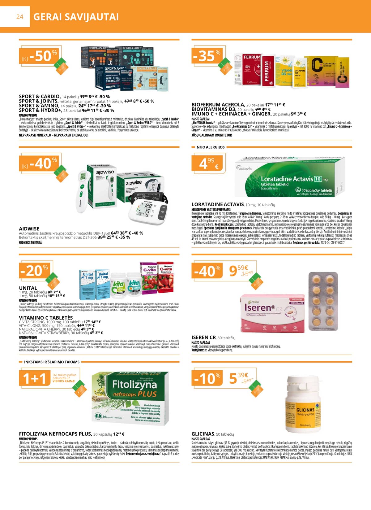 Gintarinė vaistinė - GINTARINĖS vaistinės akcijų leidinys 24 puslapis