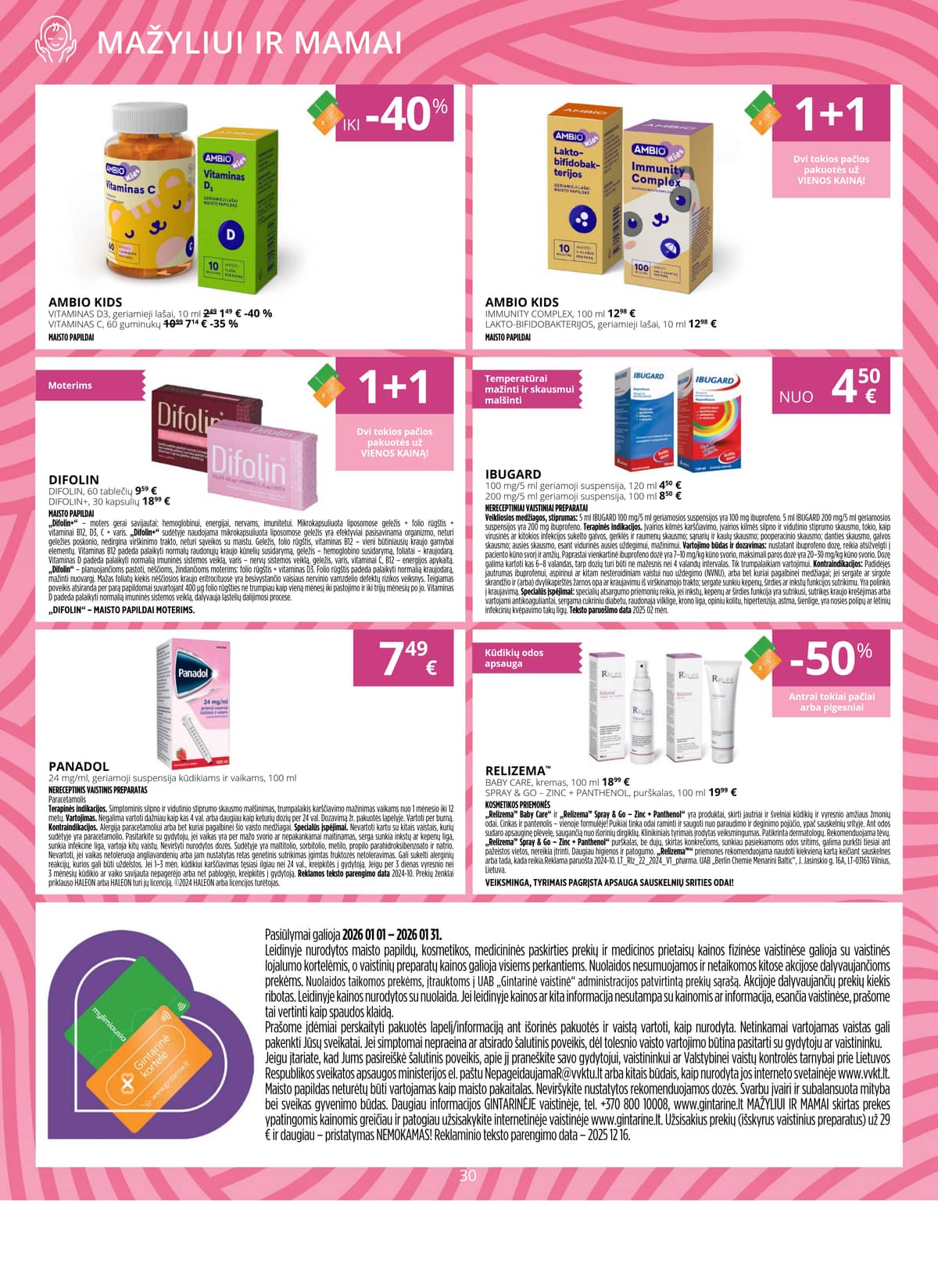 Gintarinė vaistinė - GINTARINĖS vaistinės akcijų leidinys 30 puslapis