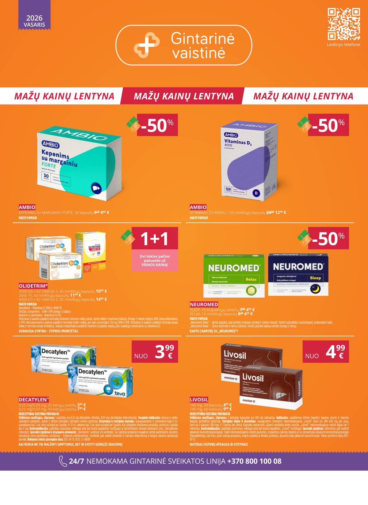 Gintarinė vaistinė - GINTARINĖS vaistinės akcijų leidinys 1 puslapis