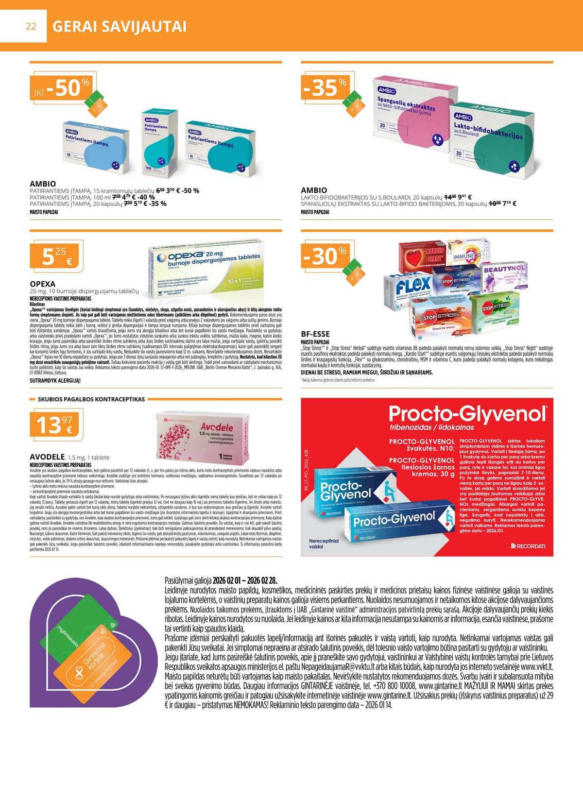 Gintarinė vaistinė - GINTARINĖS vaistinės akcijų leidinys 22 puslapis