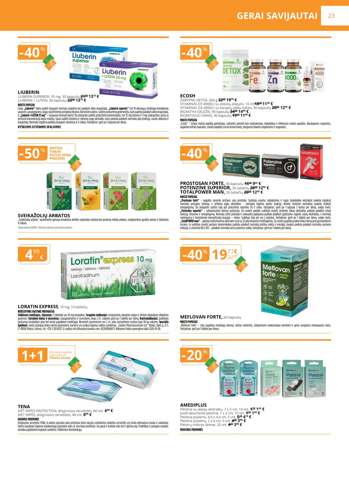 Gintarinė vaistinė - GINTARINĖS vaistinės akcijų leidinys 23 puslapis