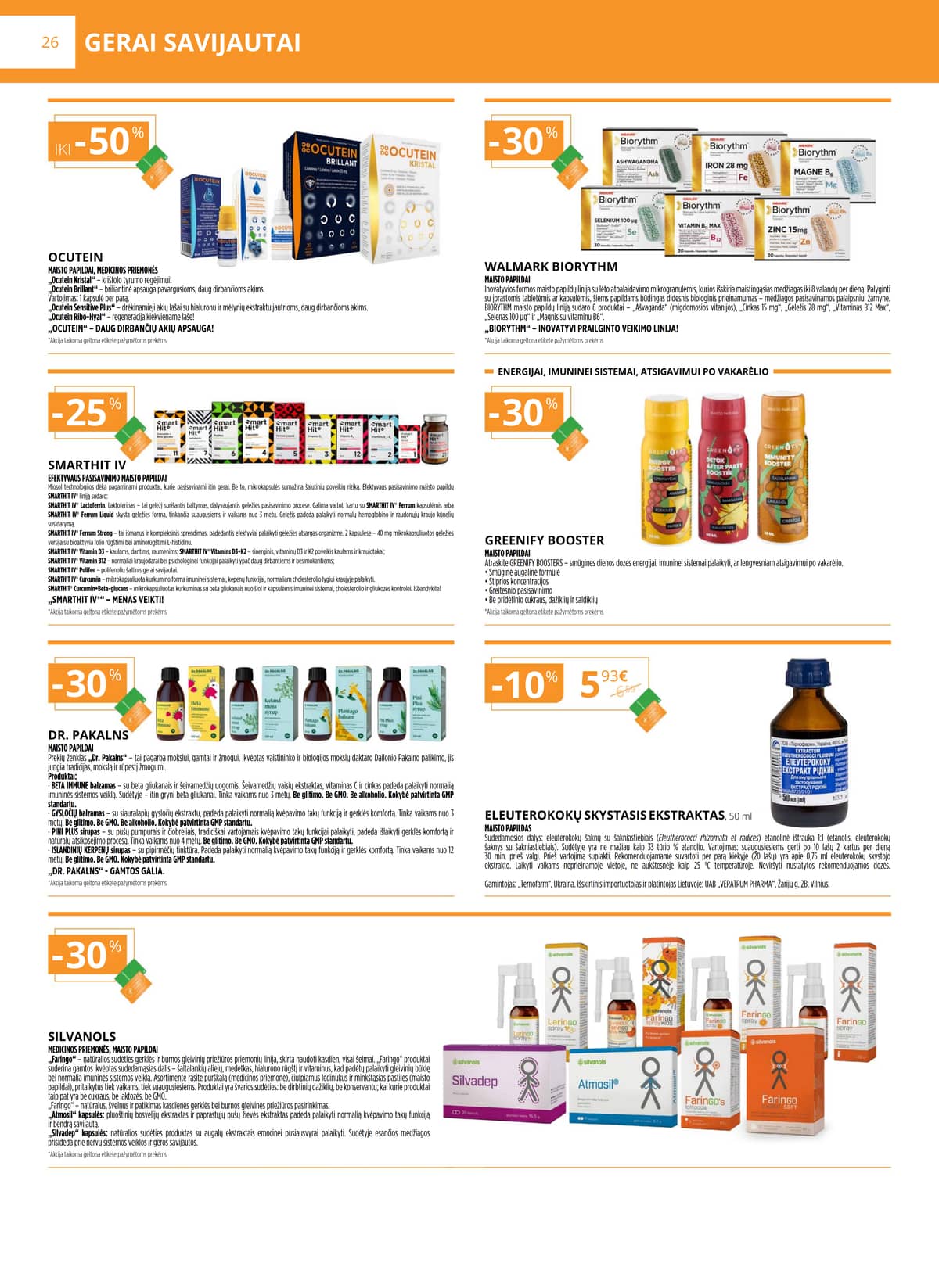 Gintarinė vaistinė - GINTARINĖS vaistinės akcijų leidinys 26 puslapis