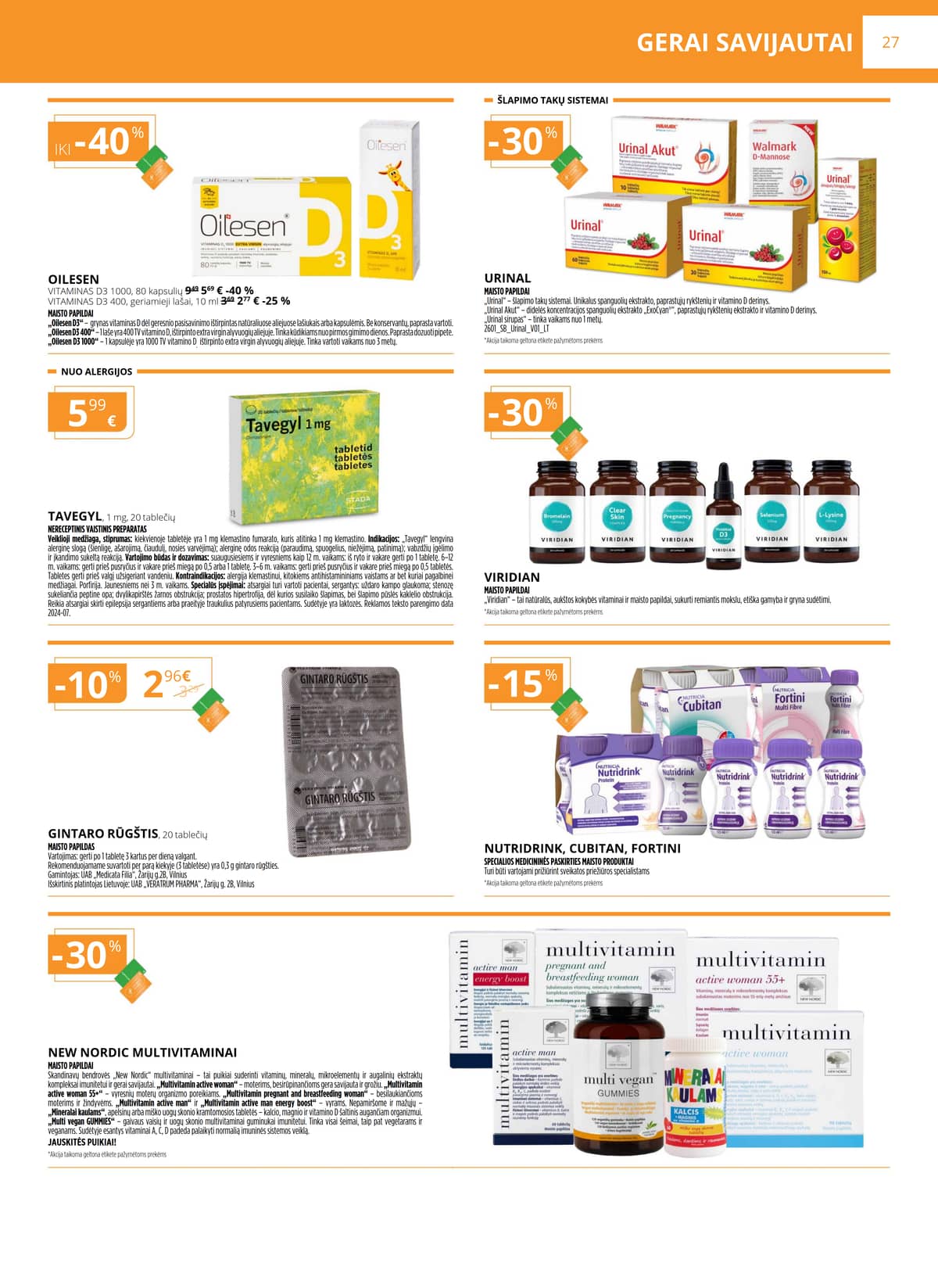 Gintarinė vaistinė - GINTARINĖS vaistinės akcijų leidinys 27 puslapis
