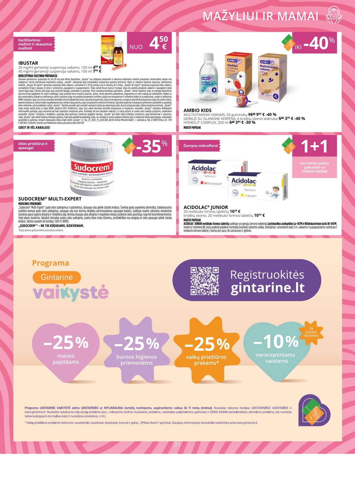 Gintarinė vaistinė - GINTARINĖS vaistinės akcijų leidinys 31 puslapis