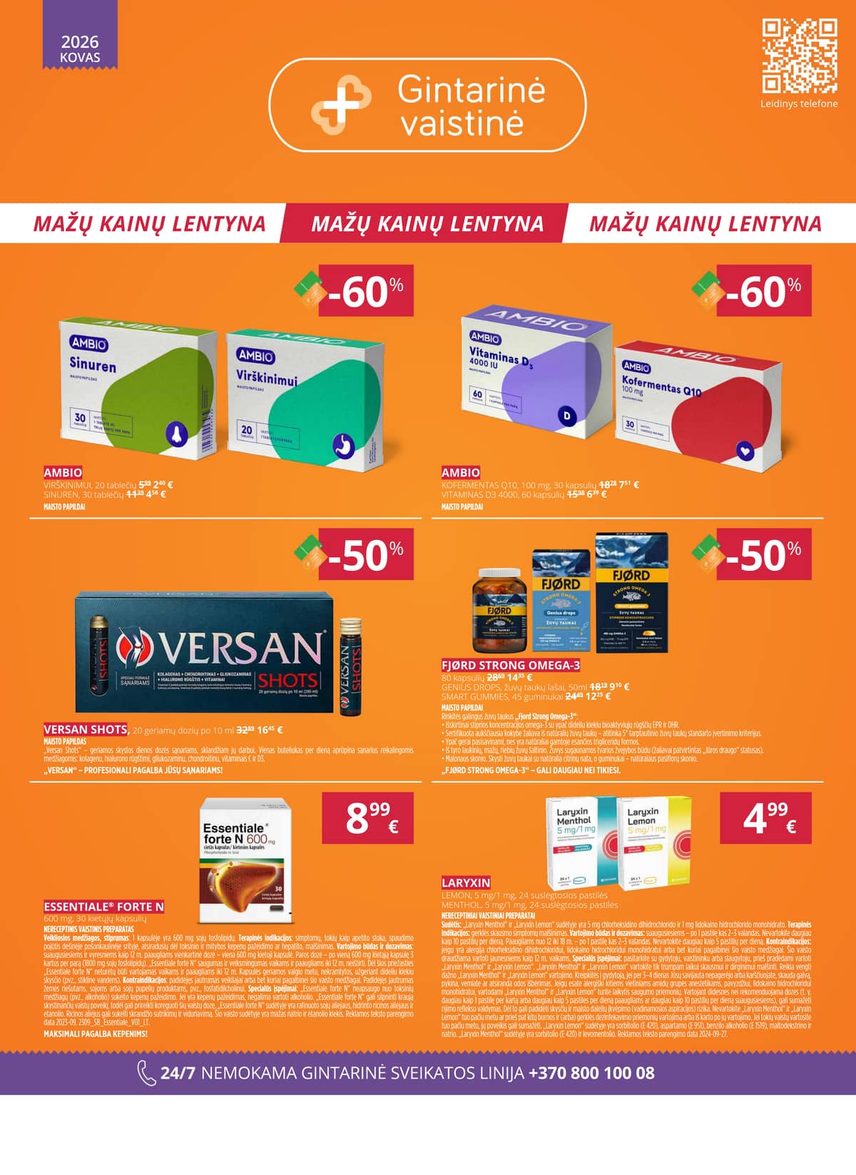 Gintarinė vaistinė - GINTARINĖS vaistinės akcijų leidinys 1 puslapis