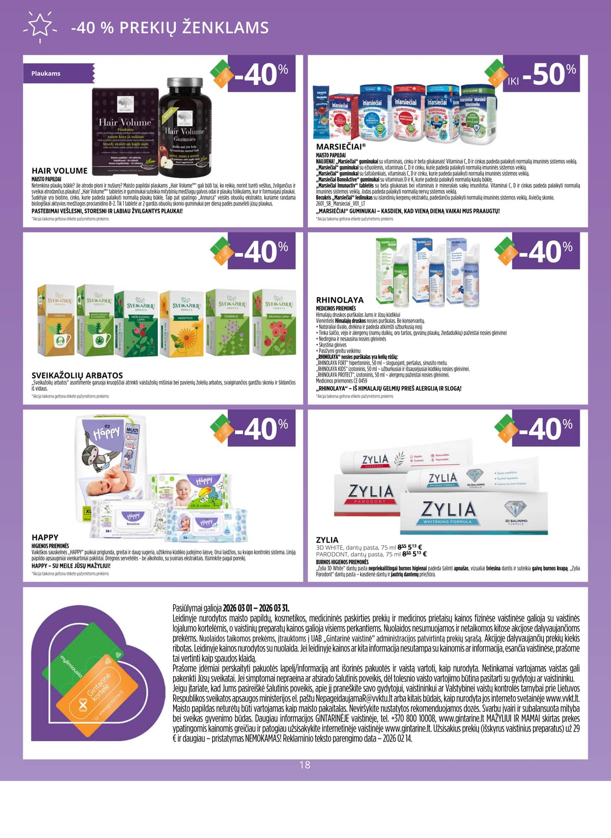 Gintarinė vaistinė - GINTARINĖS vaistinės akcijų leidinys 18 puslapis