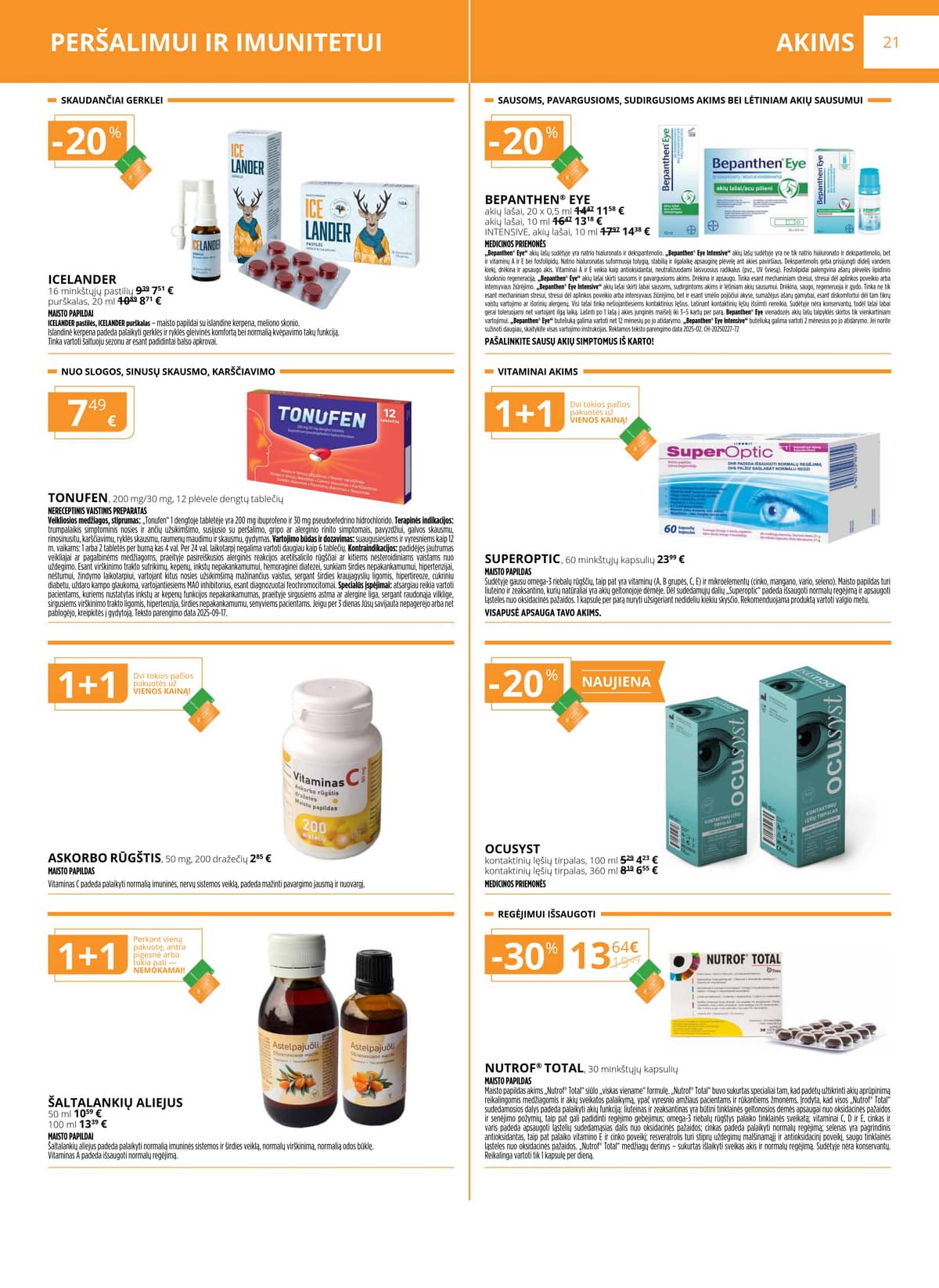 Gintarinė vaistinė - GINTARINĖS vaistinės akcijų leidinys 21 puslapis
