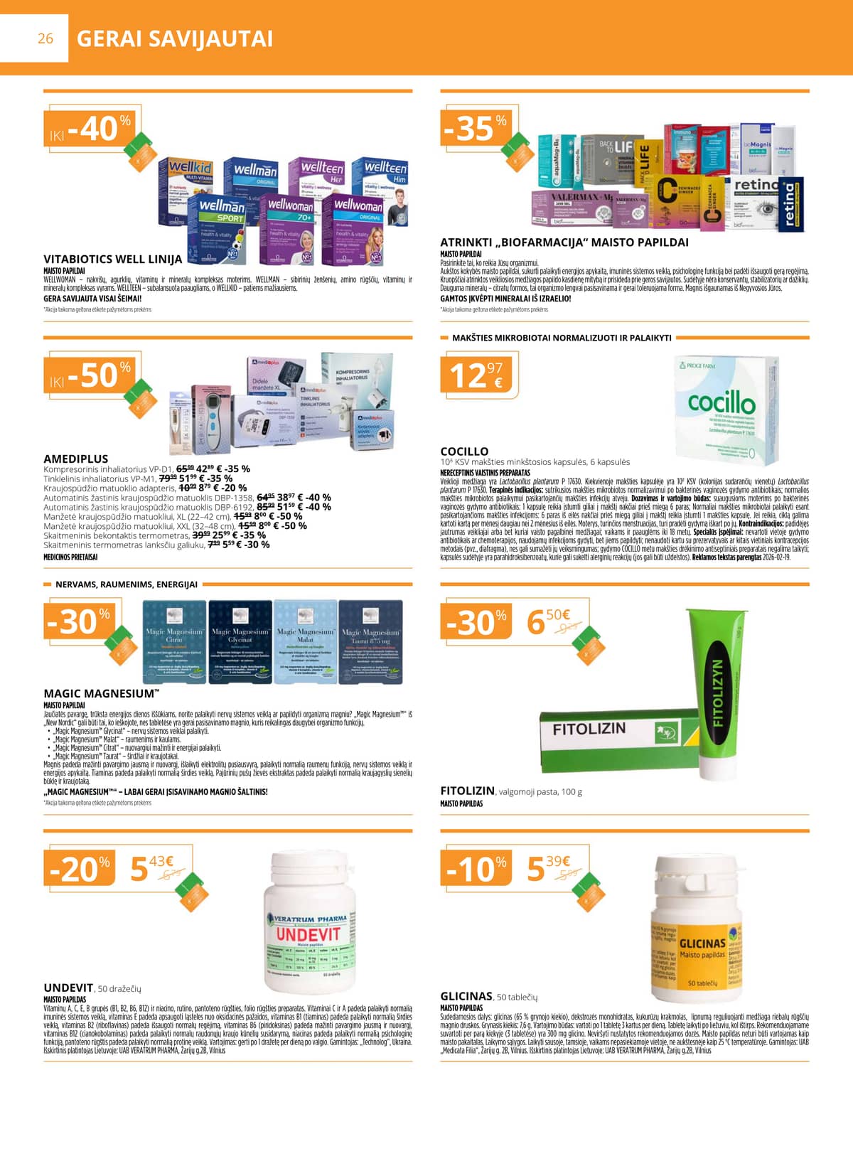 Gintarinė vaistinė - GINTARINĖS vaistinės akcijų leidinys 26 puslapis