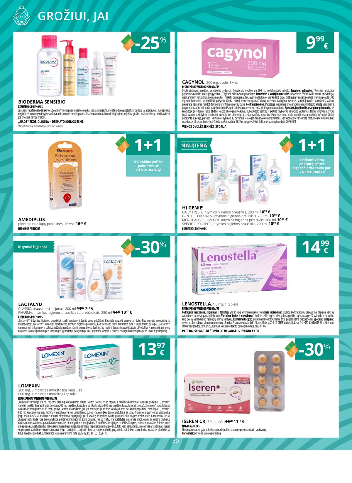 Gintarinė vaistinė - GINTARINĖS vaistinės akcijų leidinys 30 puslapis