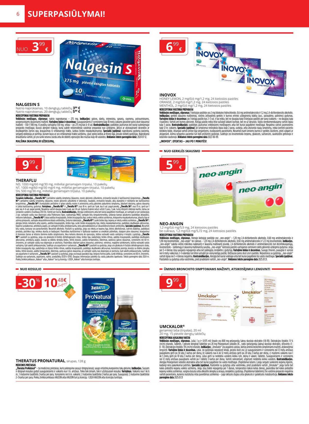 Gintarinė vaistinė - GINTARINĖS vaistinės akcijų leidinys 6 puslapis