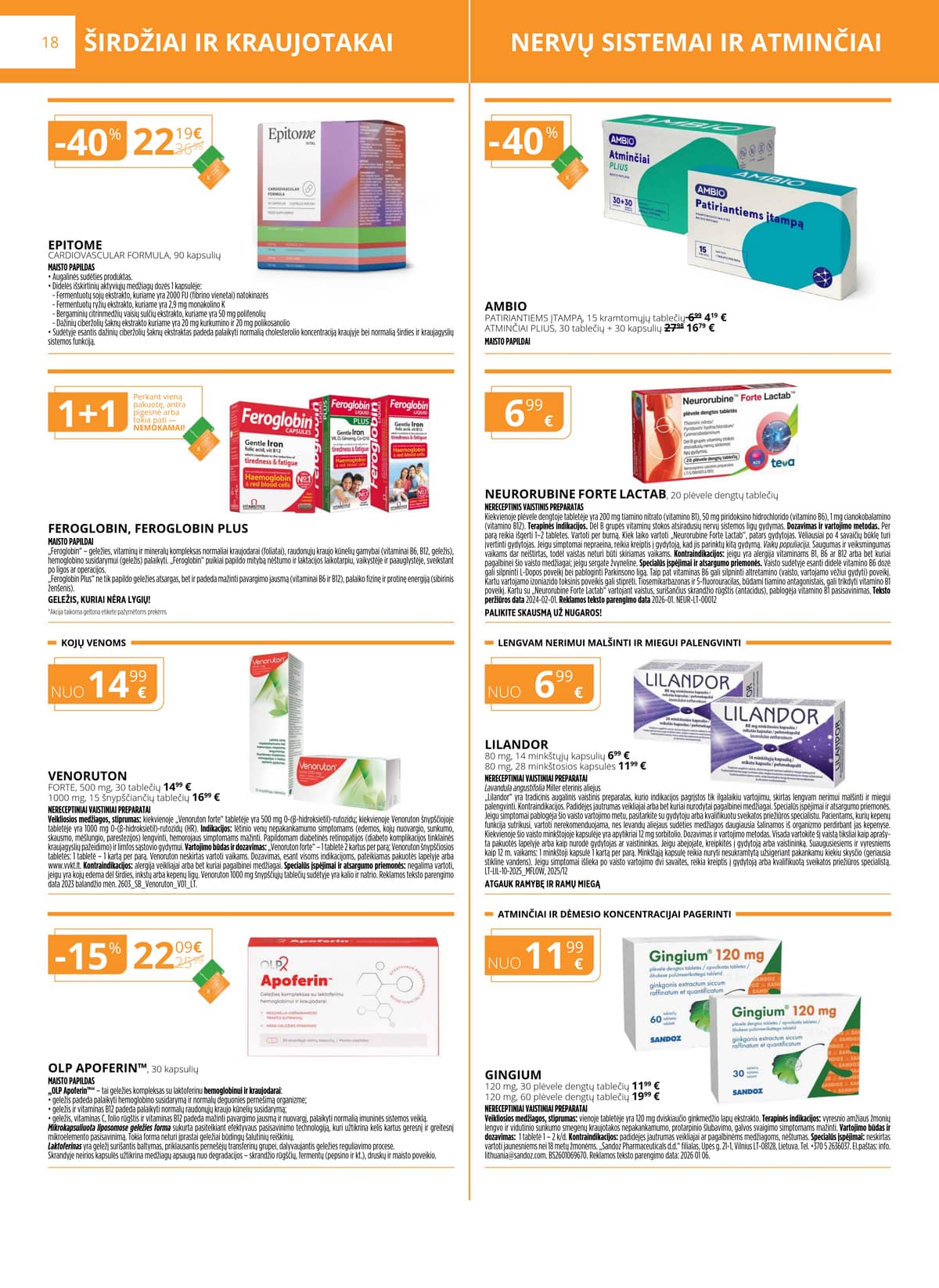Gintarinė vaistinė - GINTARINĖS vaistinės akcijų leidinys 18 puslapis
