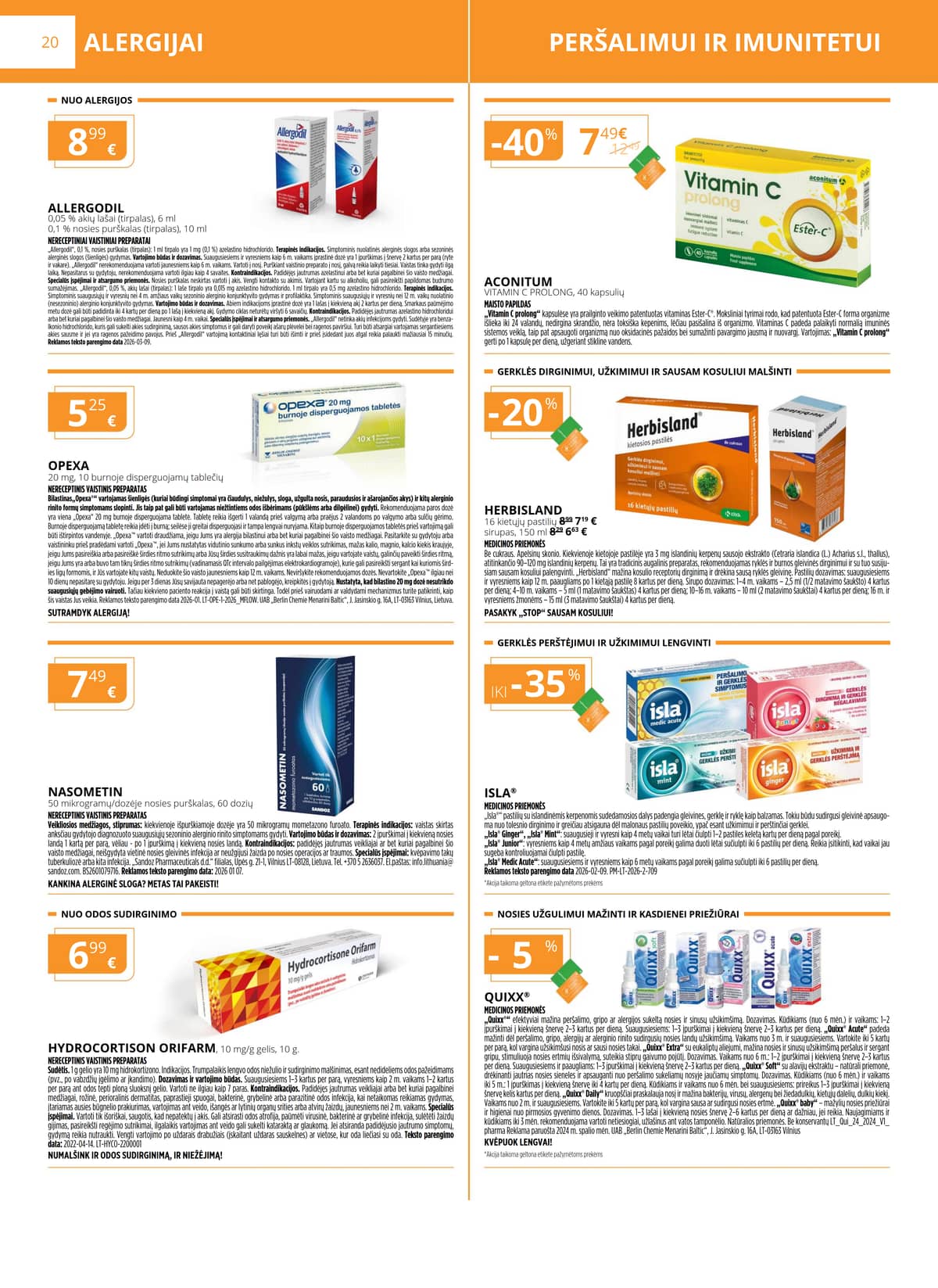 Gintarinė vaistinė - GINTARINĖS vaistinės akcijų leidinys 20 puslapis