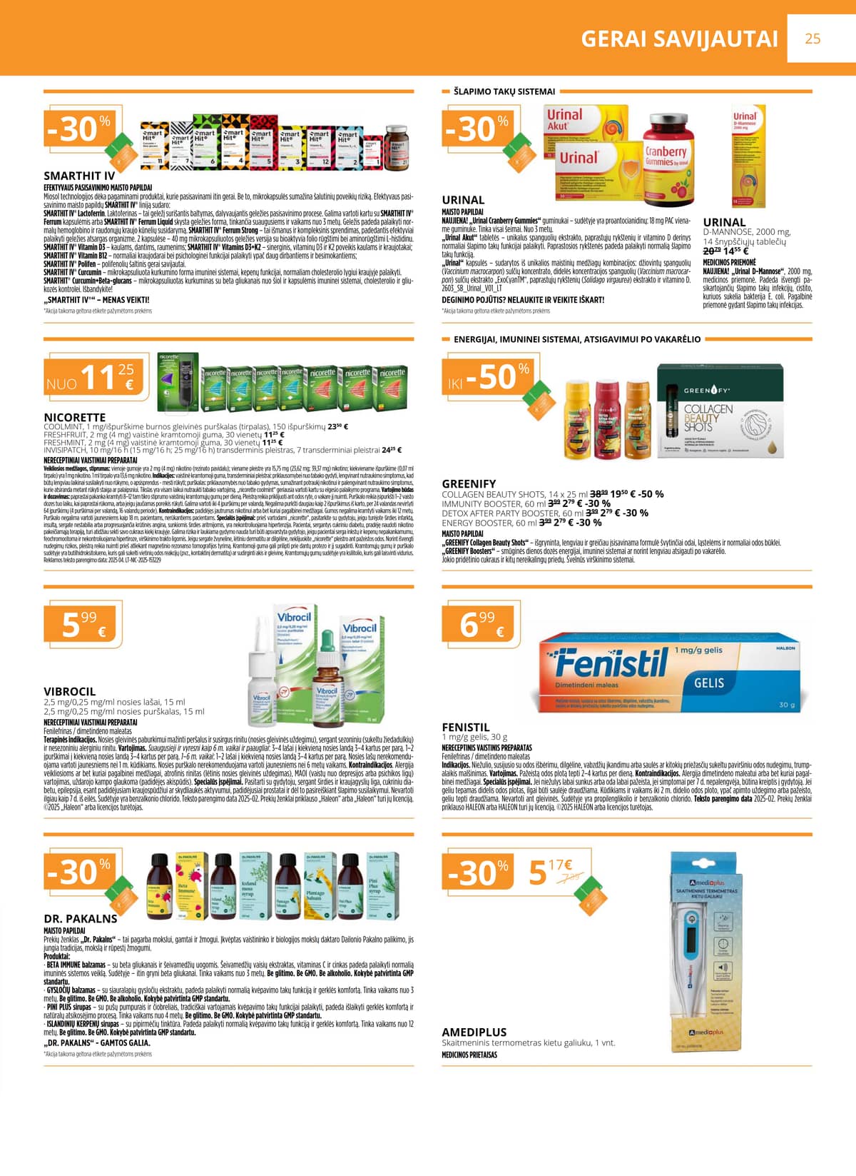 Gintarinė vaistinė - GINTARINĖS vaistinės akcijų leidinys 25 puslapis