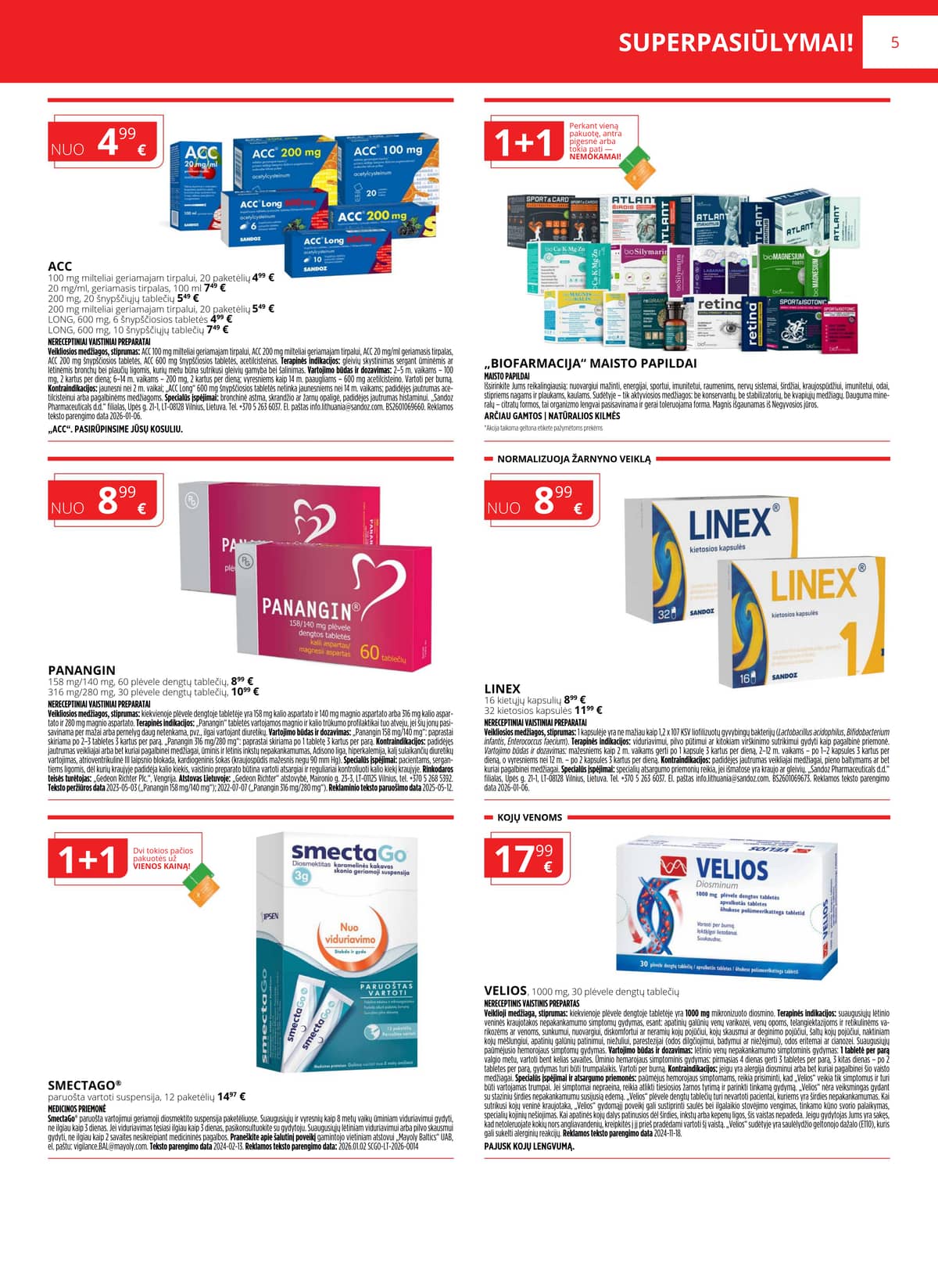 Gintarinė vaistinė - GINTARINĖS vaistinės akcijų leidinys 5 puslapis