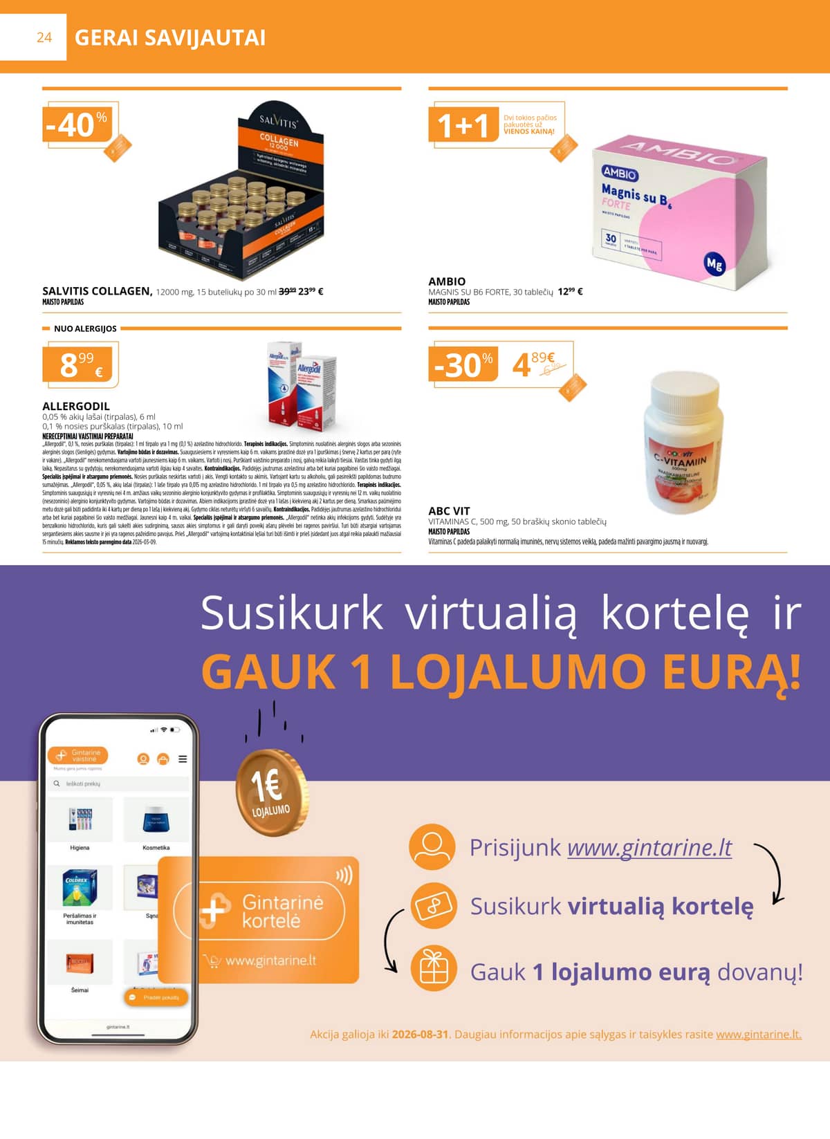 Gintarinė vaistinė - GINTARINĖS vaistinės akcijų leidinys 24 puslapis