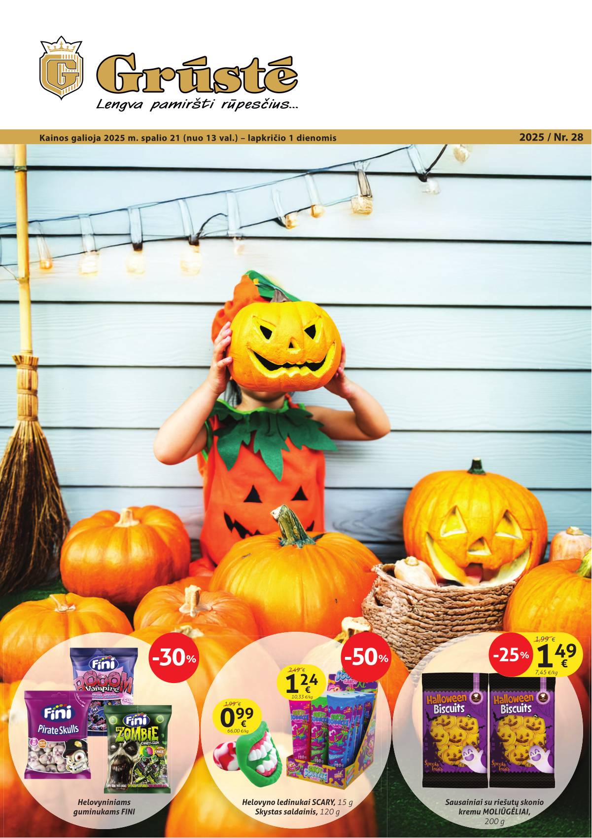 Grūstė - Grūstė akcijų leidinys Nr. 28 | 2025-10-21-2025-11-01 1 puslapis