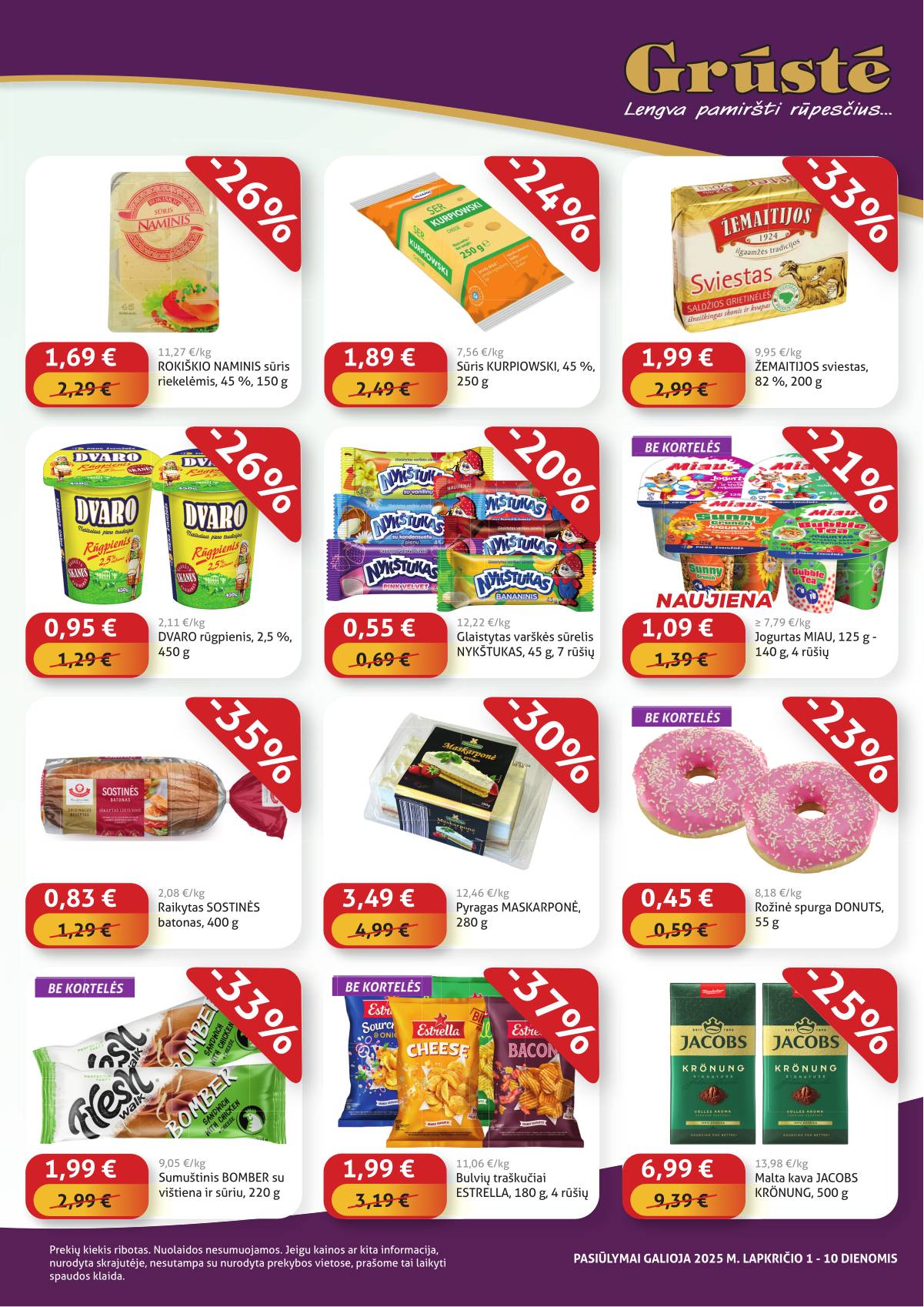 Grūstė - Grūstė Pigiau Nerasi akcijų leidinys | 2025-11-01 - 2025-11-10 3 puslapis
