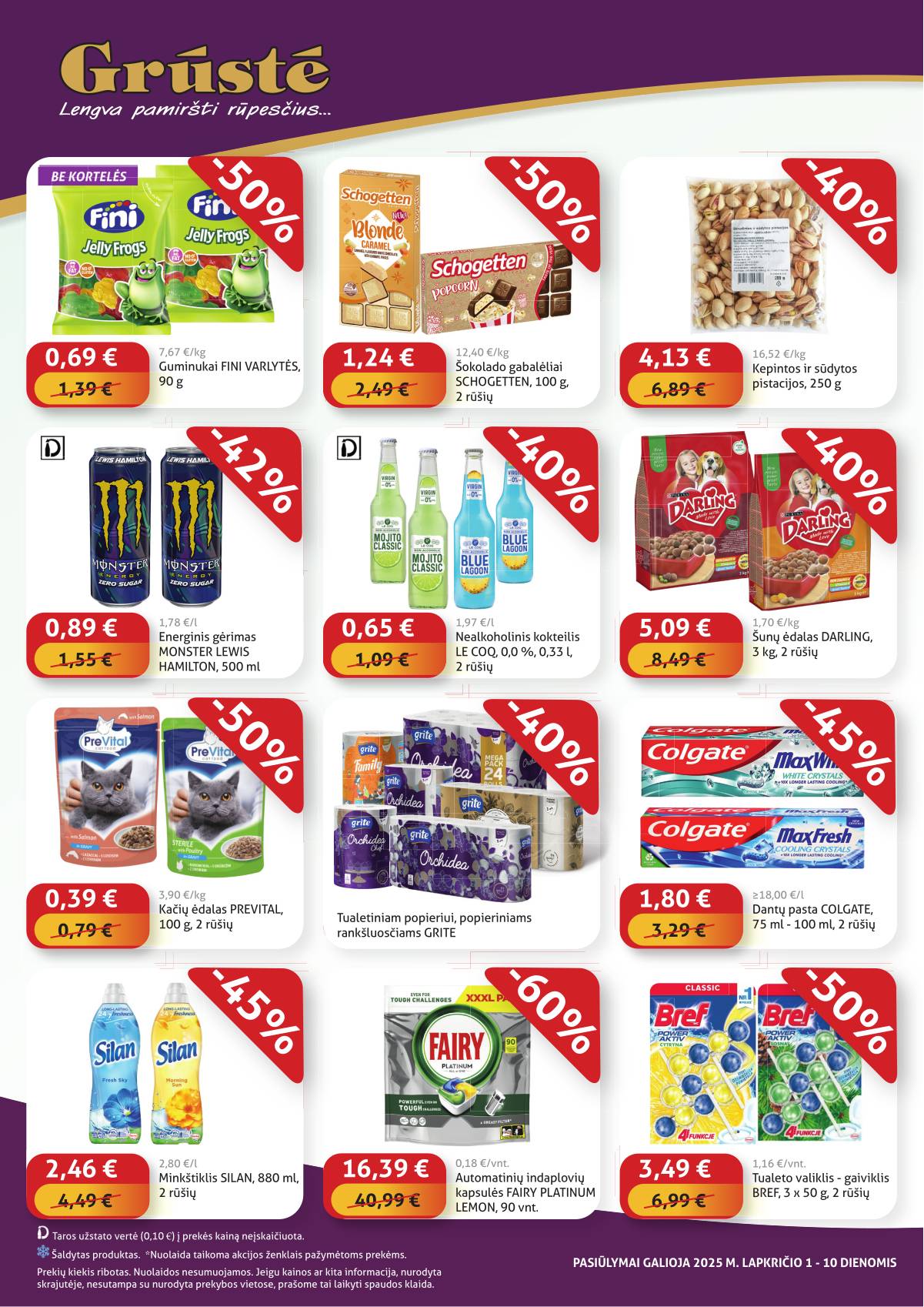 Grūstė - Grūstė Pigiau Nerasi akcijų leidinys | 2025-11-01 - 2025-11-10 4 puslapis