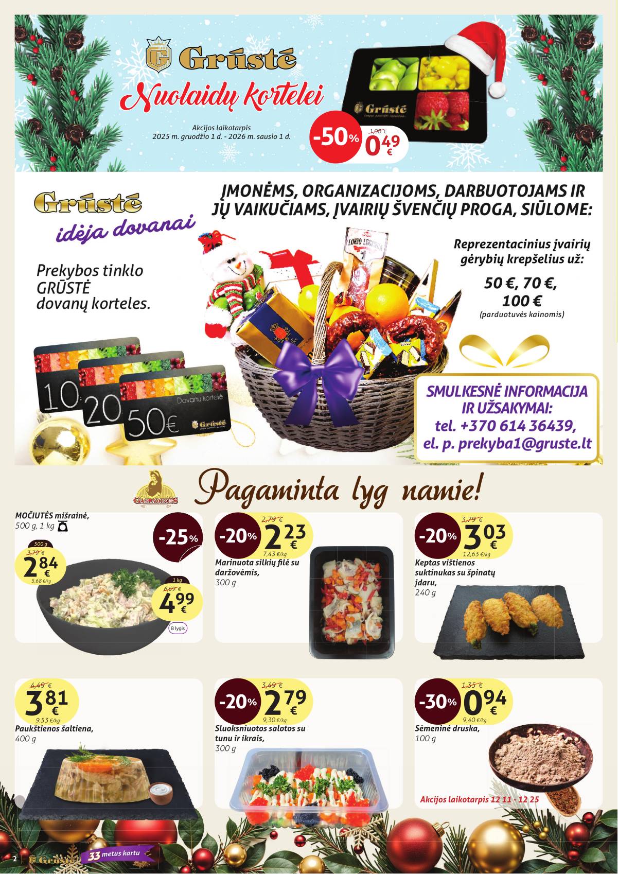 Grūstė - Grūstė akcijų leidinys Nr. 33 | 2025-12-11 - 2025-12-20 2 puslapis