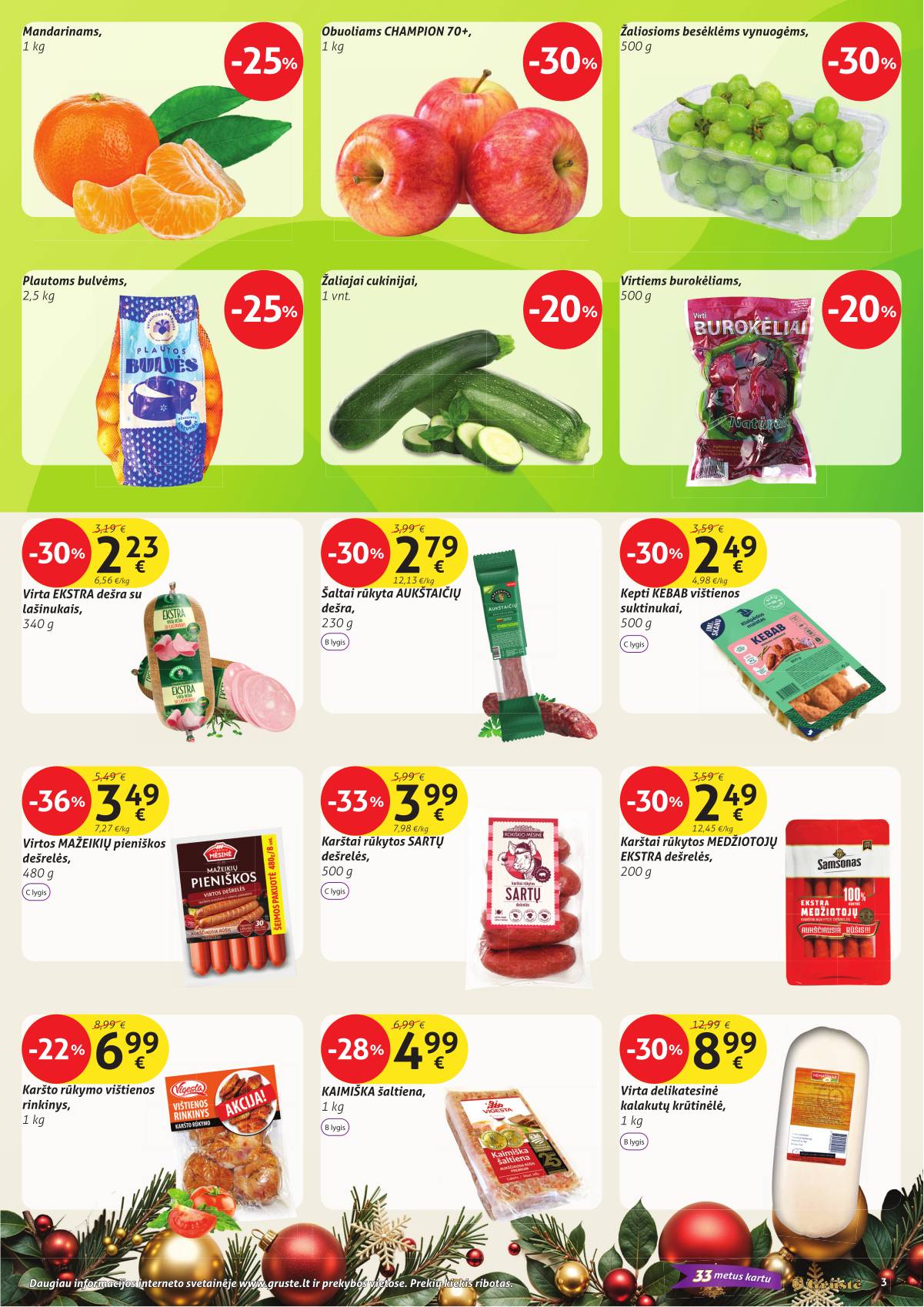 Grūstė - Grūstė akcijų leidinys Nr. 33 | 2025-12-11 - 2025-12-20 3 puslapis