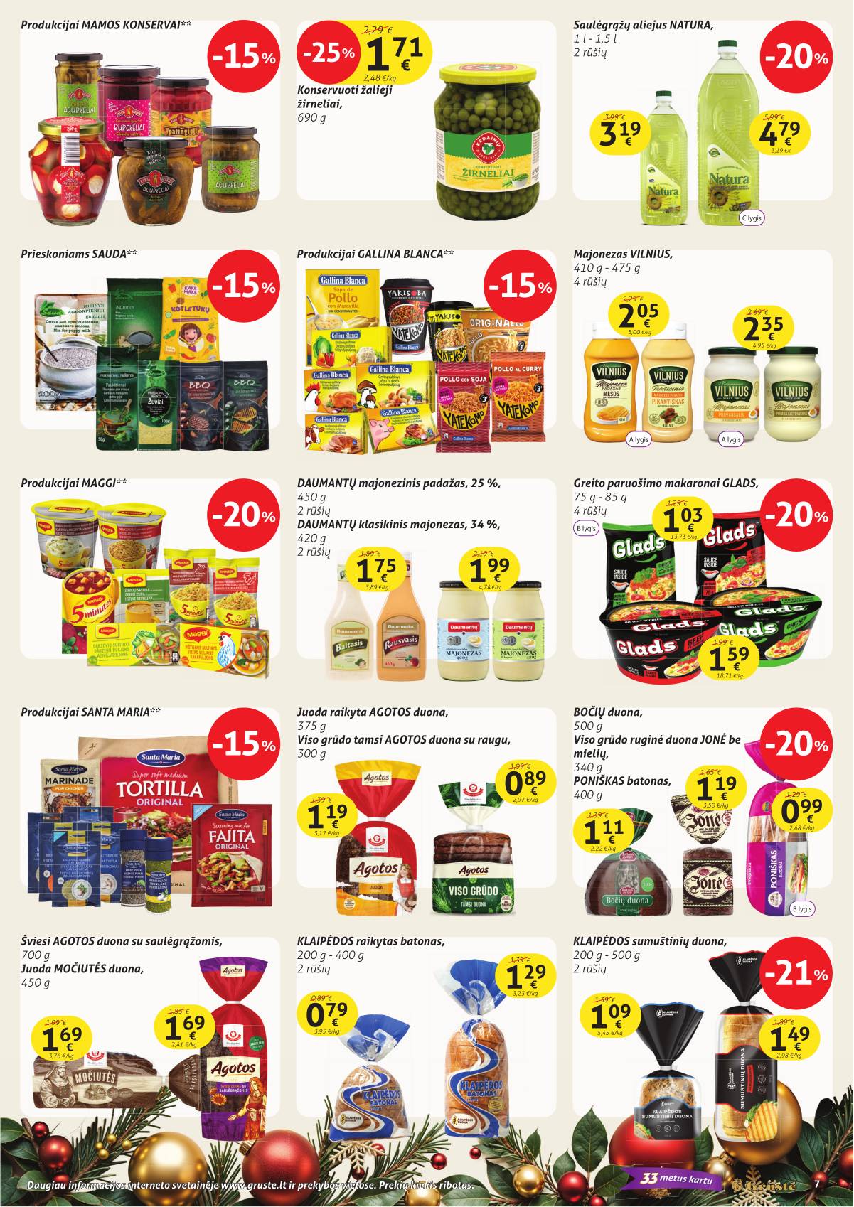 Grūstė - Grūstė akcijų leidinys Nr. 33 | 2025-12-11 - 2025-12-20 7 puslapis