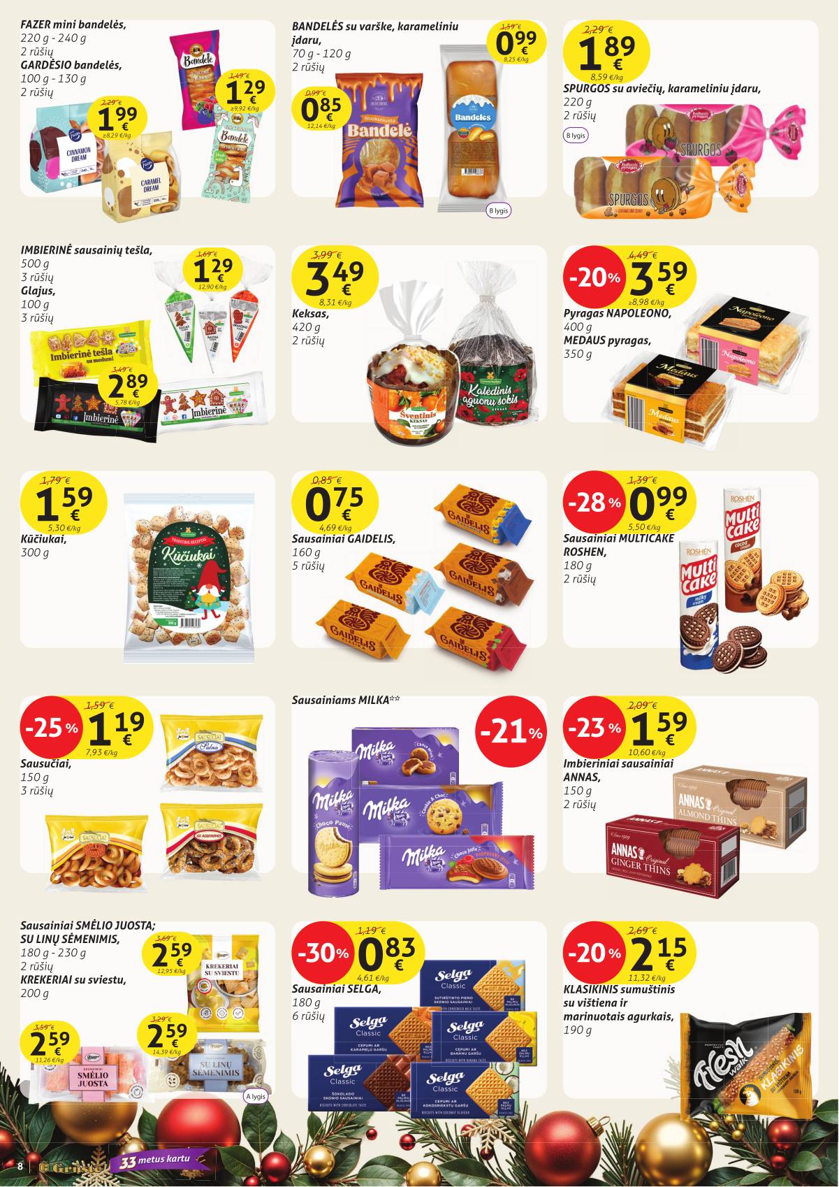 Grūstė - Grūstė akcijų leidinys Nr. 33 | 2025-12-11 - 2025-12-20 8 puslapis