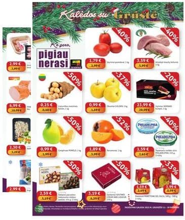 Grūstė - Grūstė Pigiau Nerasi akcijų leidinys | 2025-12-11 - 2025-12-20 2025-12-11 – 2025-12-20