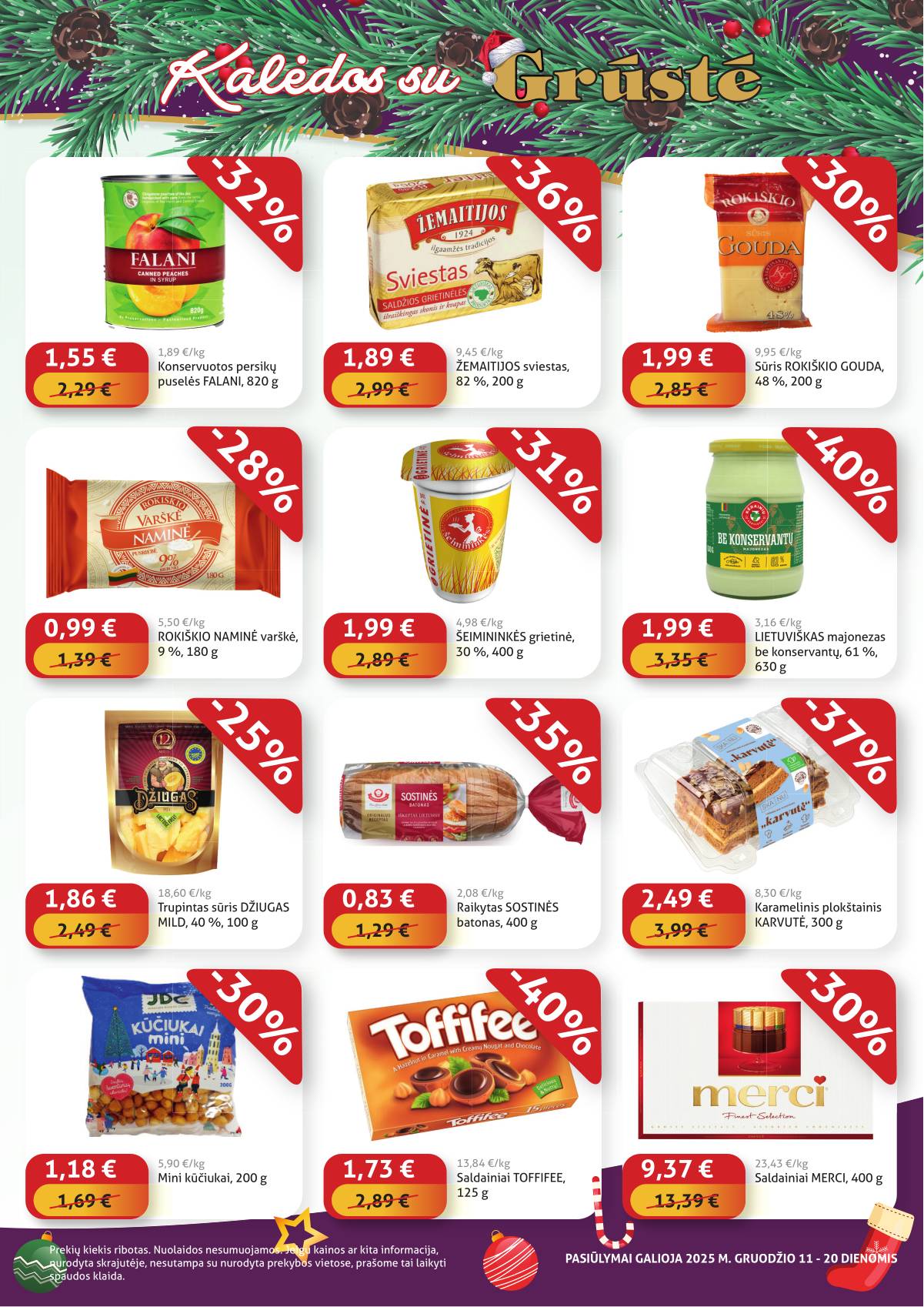 Grūstė - Grūstė Pigiau Nerasi akcijų leidinys | 2025-12-11 - 2025-12-20 3 puslapis