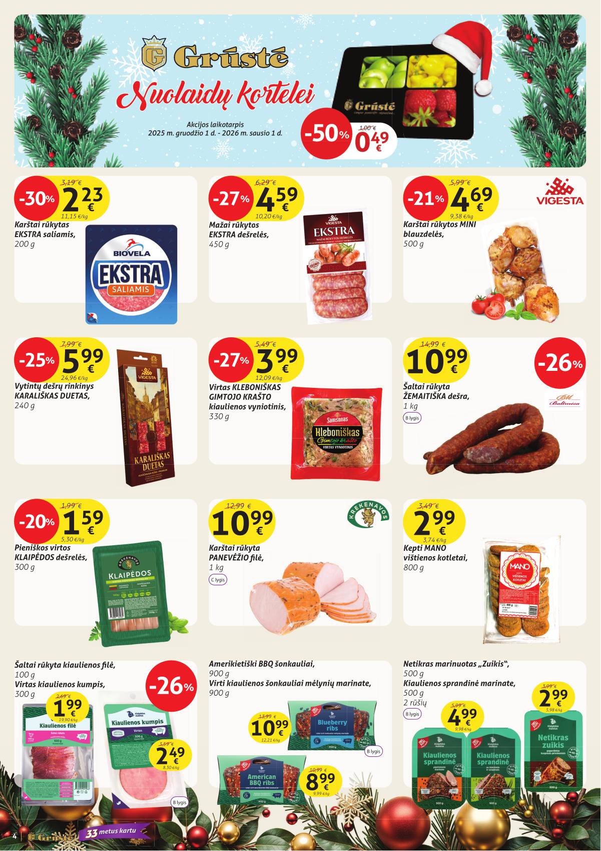 Grūstė - Grūstė akcijų leidinys Nr.34 | 2025-12-21 - 2026-01-01 4 puslapis