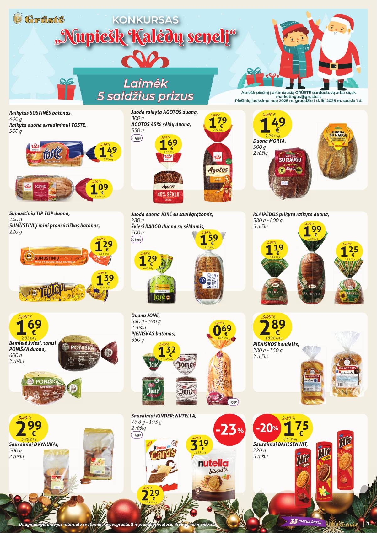 Grūstė - Grūstė akcijų leidinys Nr.34 | 2025-12-21 - 2026-01-01 9 puslapis